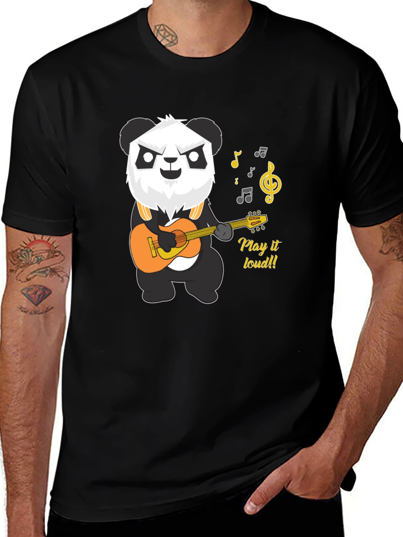 Variant 29 of Panda Guitarist T-Shirt