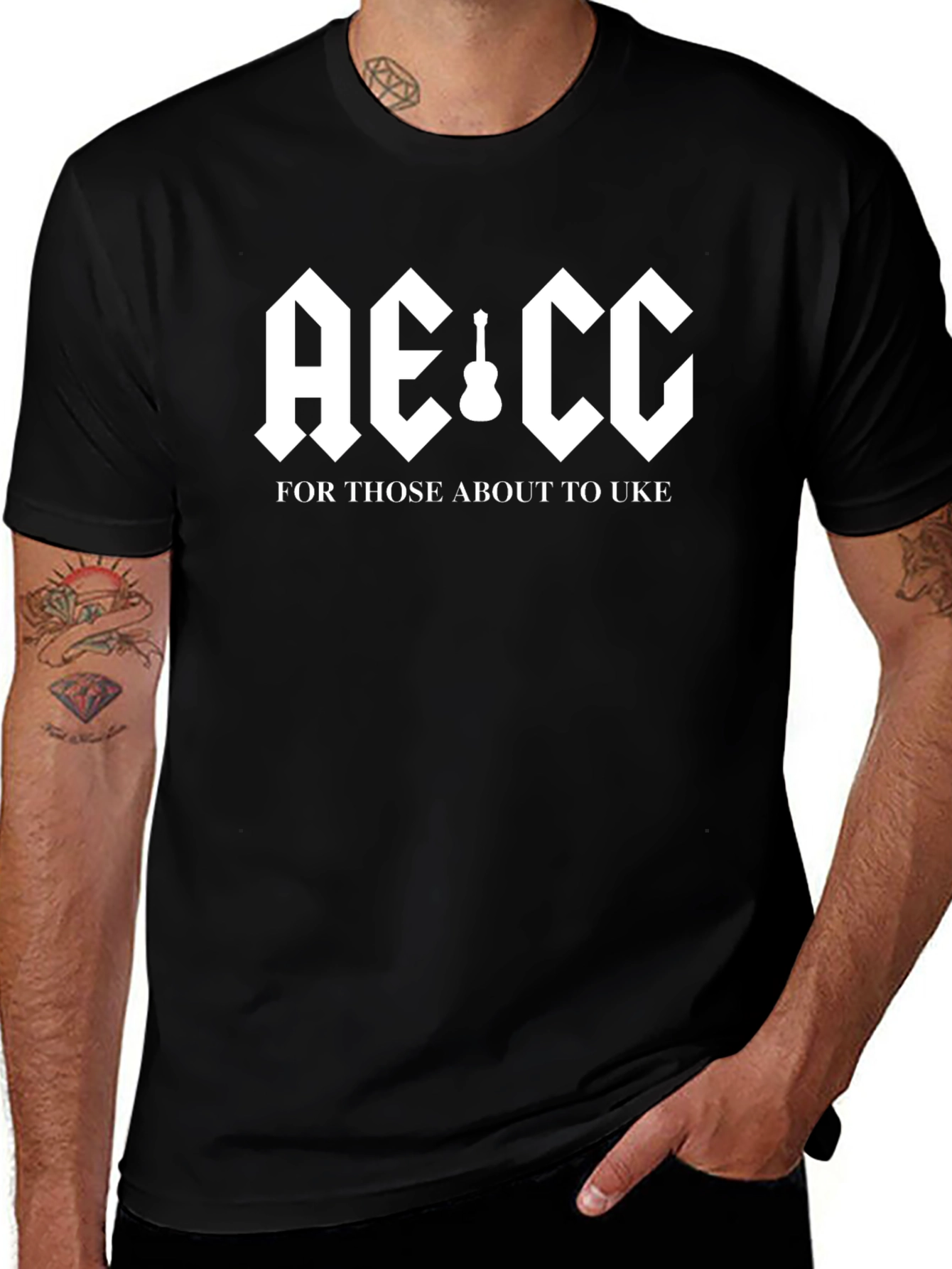 Variant 19 of AE:CC Ukulele T-Shirt - Rock Inspired Design
