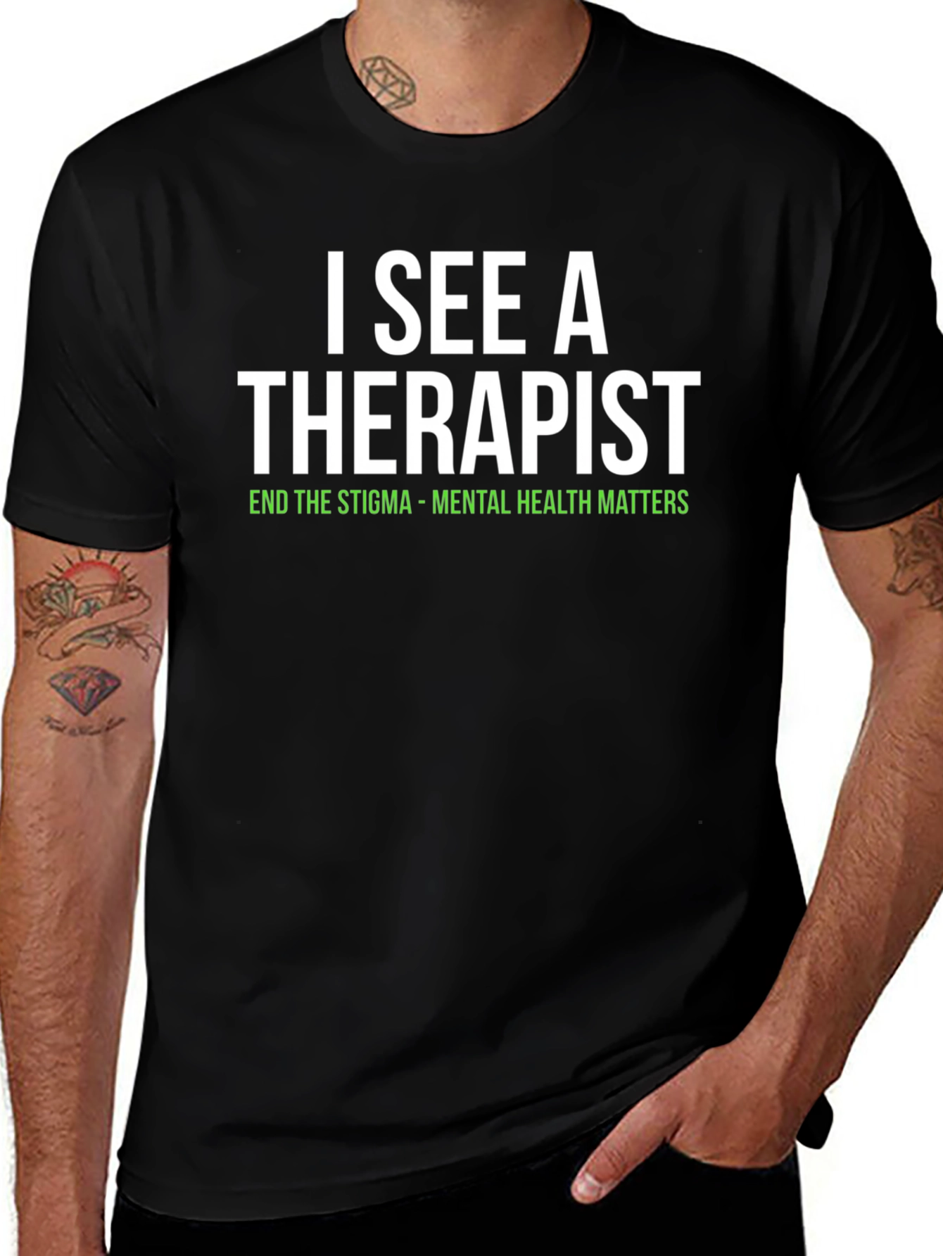 Variant 16 of I See A Therapist Mental Health T-Shirt