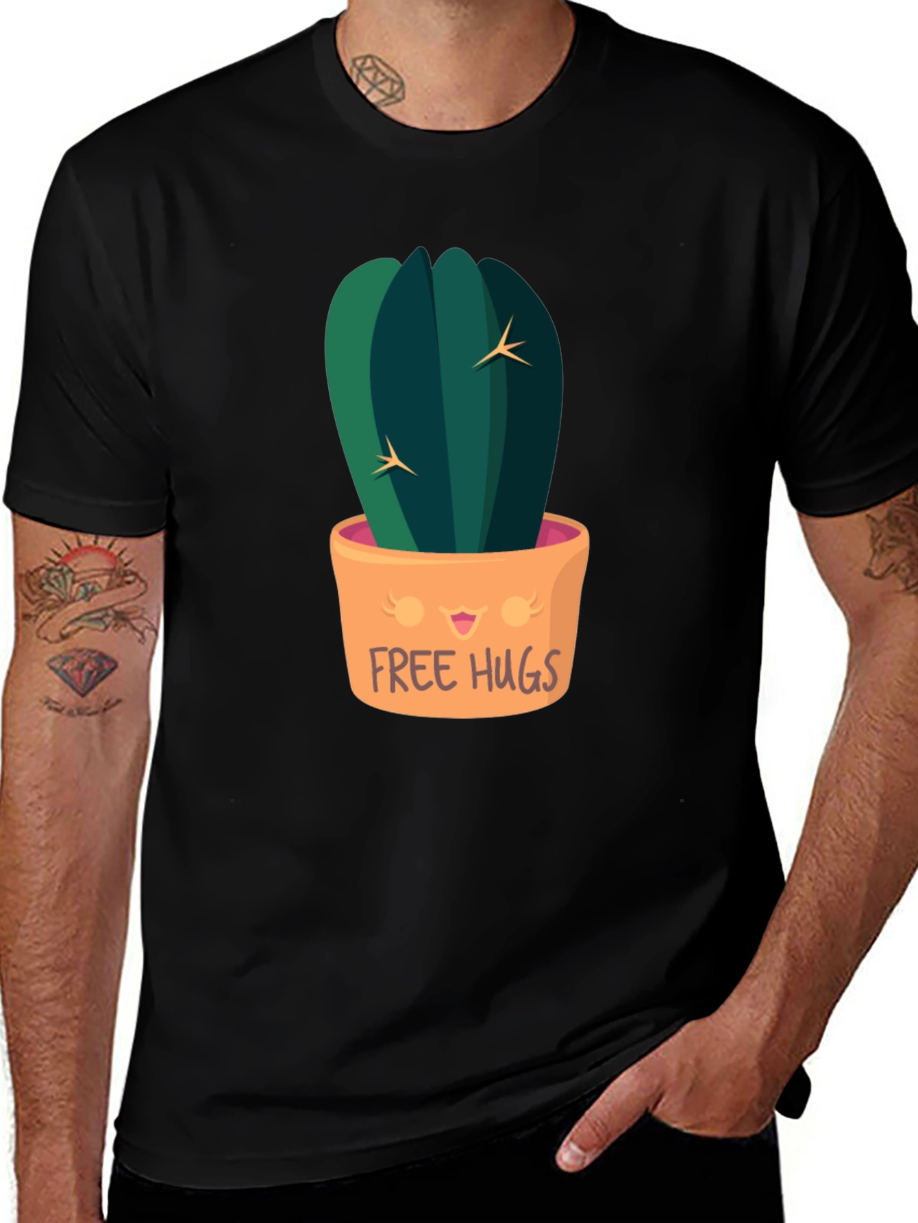 Variant 5 of Cactus Free Hugs T-Shirt - Funny Plant Tee