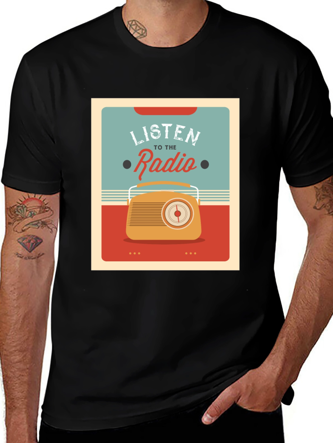 Variant 21 of Vintage Radio Graphic Tee - Listen to the Radio!