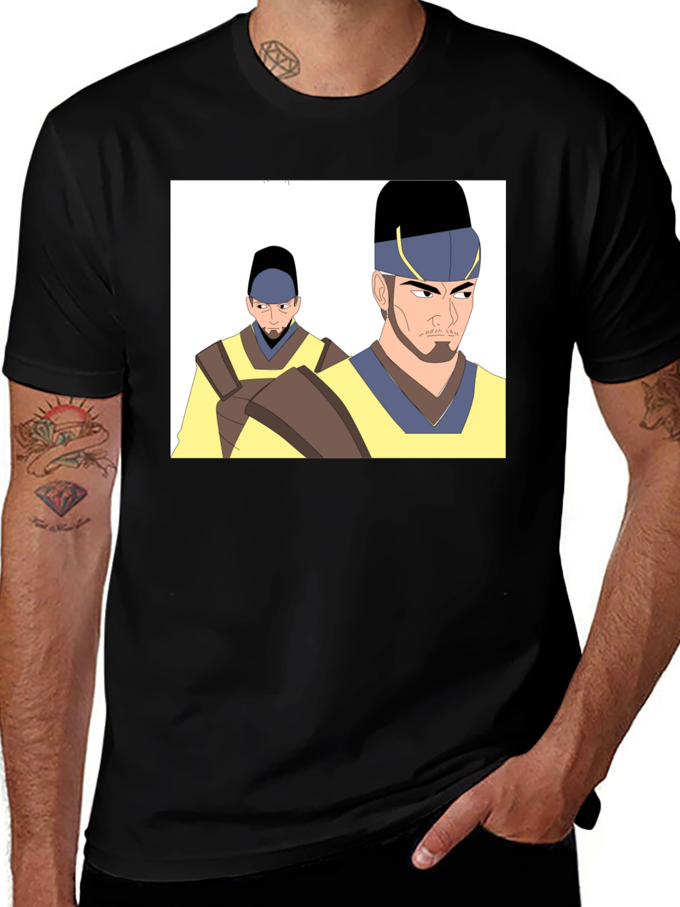 Variant 9 of Animated Characters Graphic Tee - Black