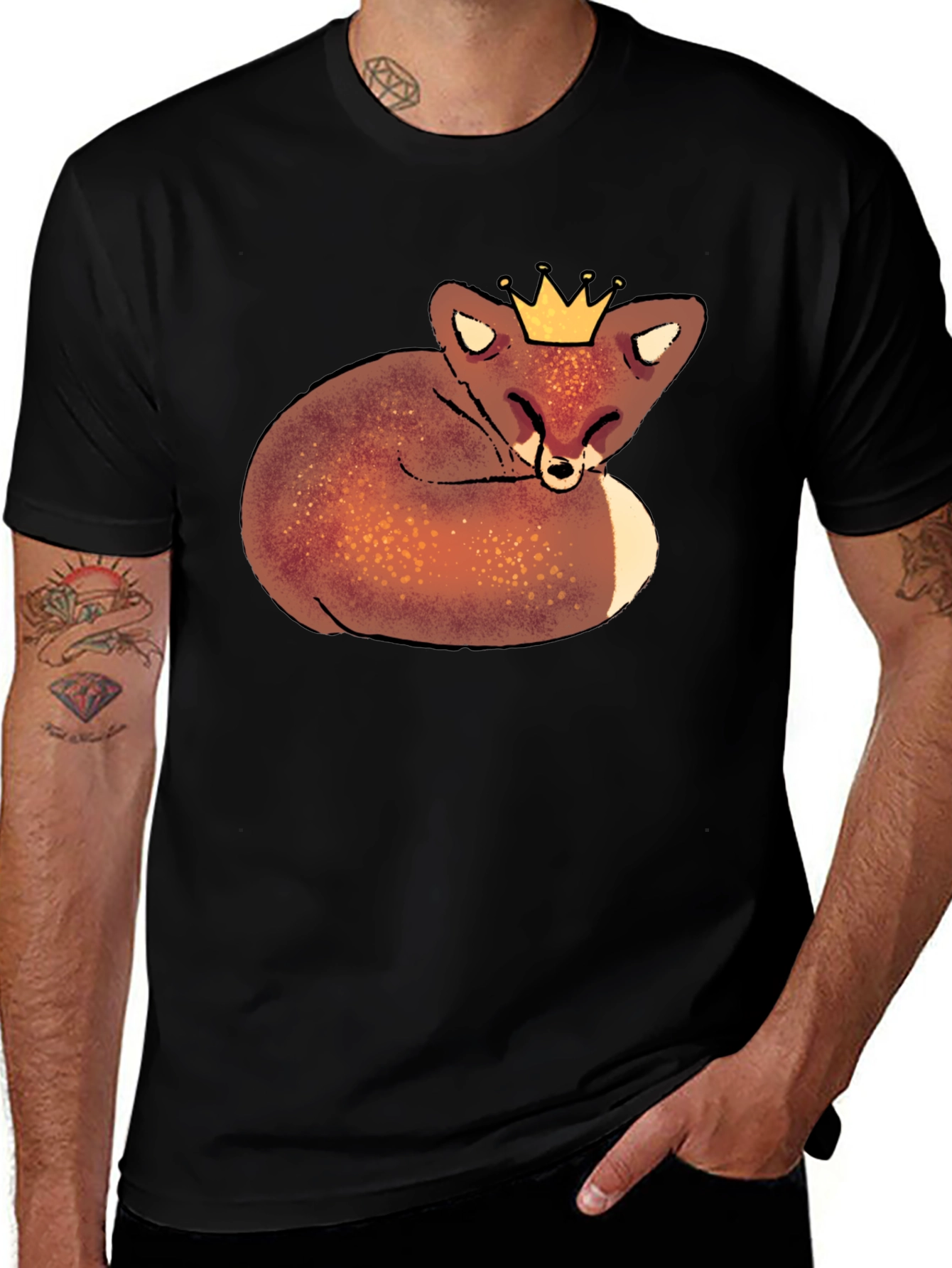Variant 6 of Fox Prince Black T-Shirt