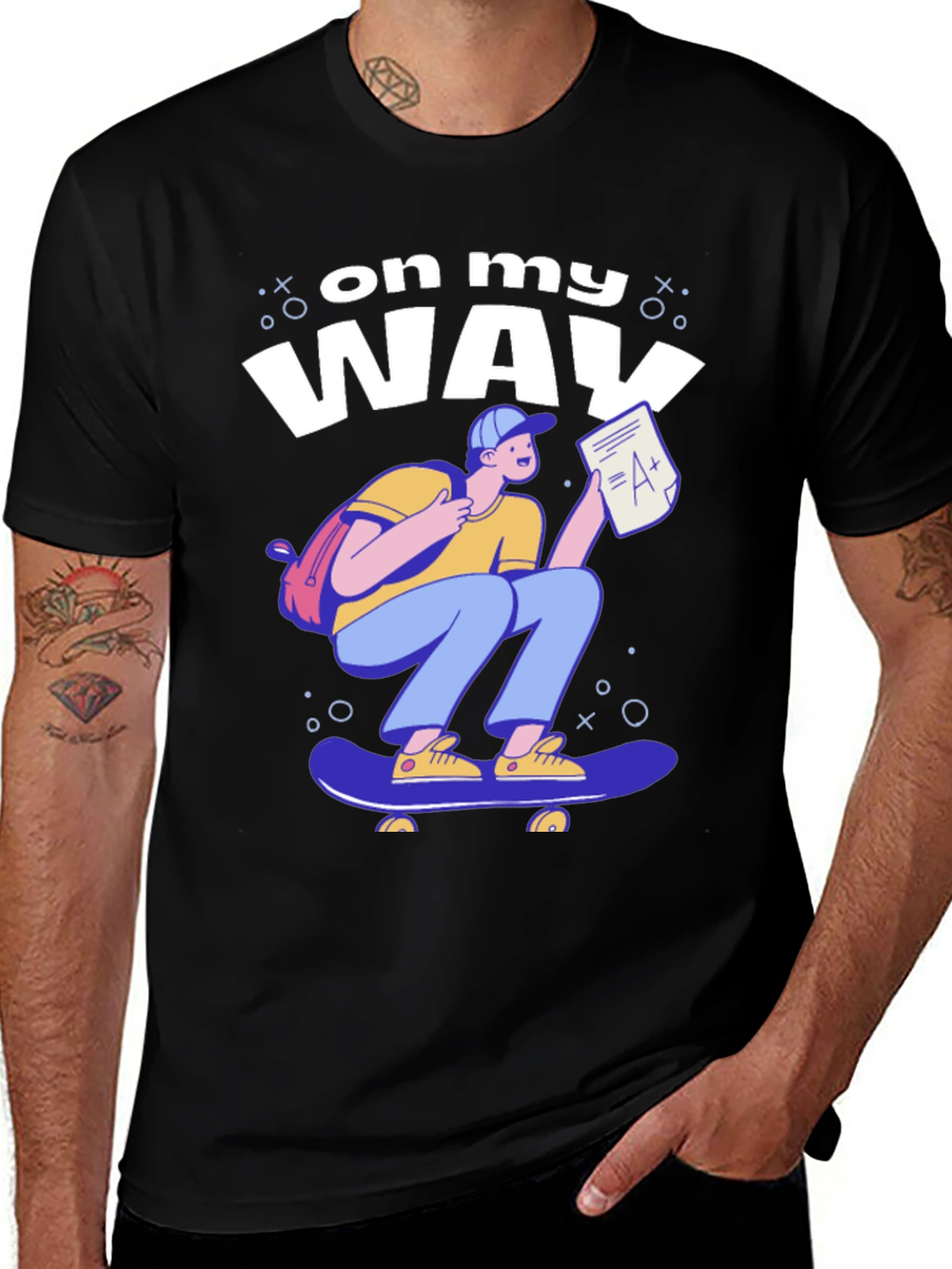 Variant 28 of On My Way Skateboard T-Shirt