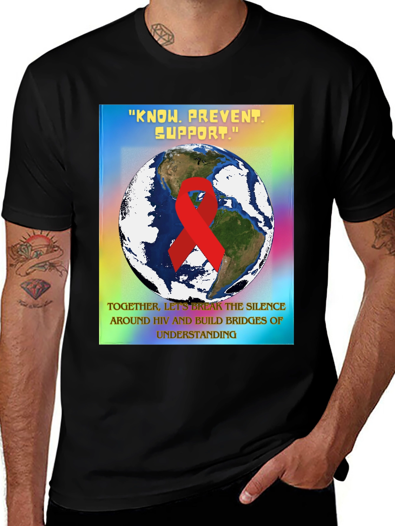 HIV Awareness T-Shirt - Know Prevent Support