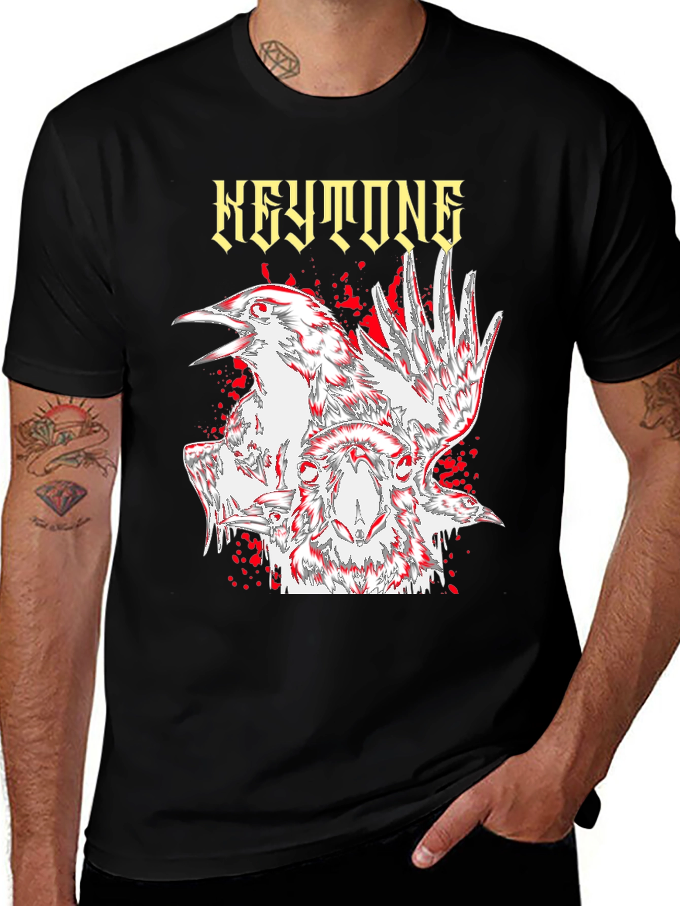 Keystone Crow Graphic Print Black T-Shirt