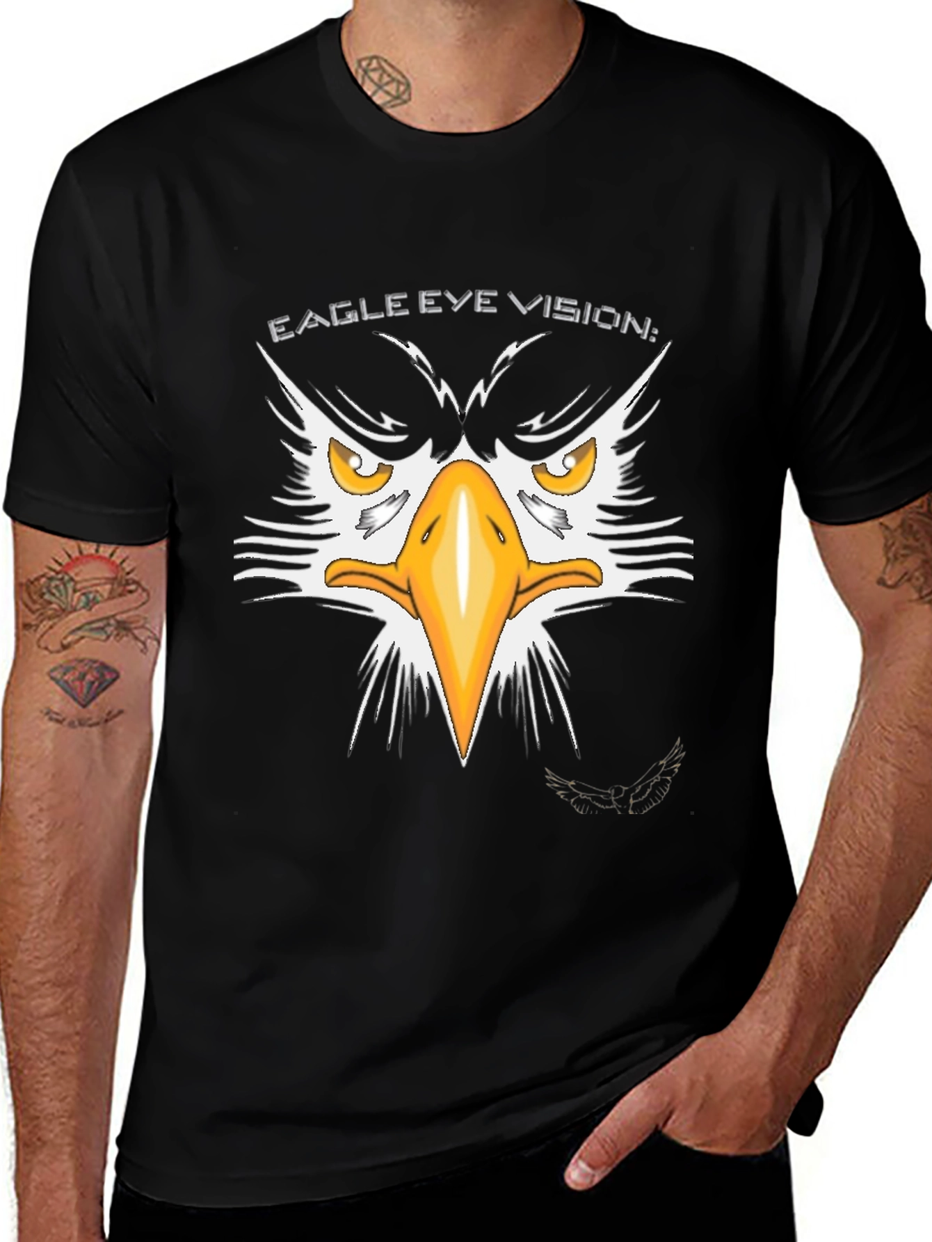 Variant 17 of Eagle Eye Vision Graphic T-Shirt - Cool Bird of Prey Design