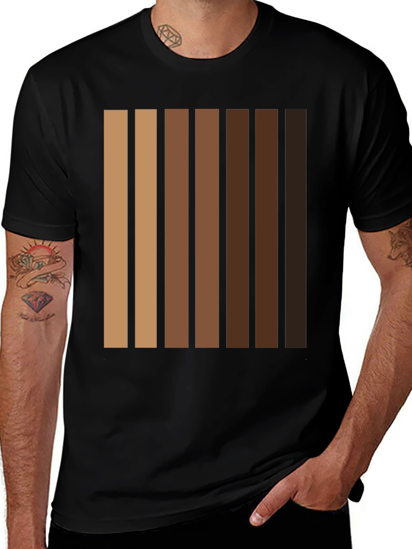 Variant 18 of Unity Shades T-Shirt - Diverse Skin Tones Design