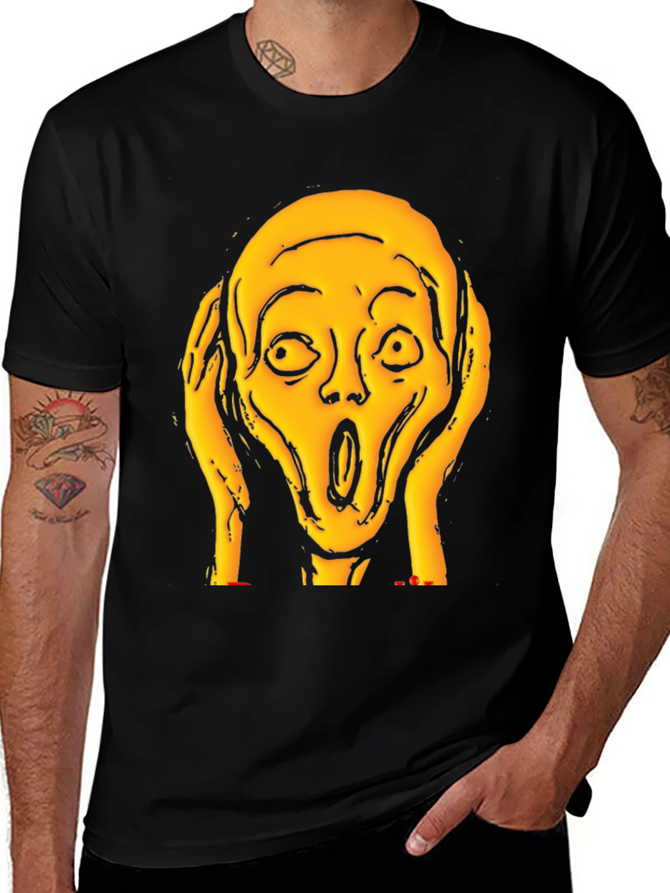 Variant 25 of The Scream Inspired Graphic Tee - Iconic Art Shirt