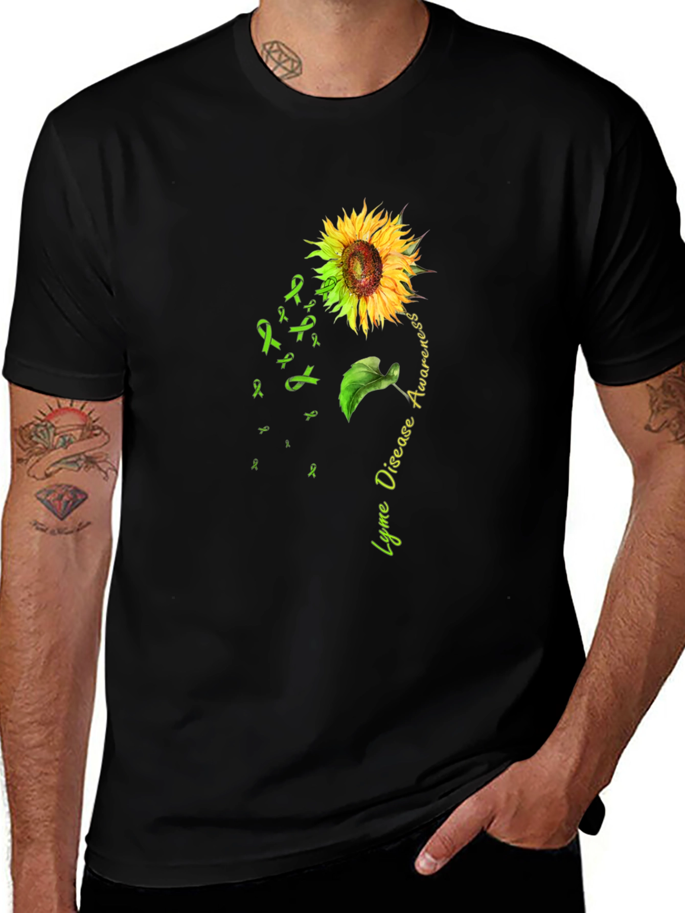 Lyme Disease Awareness Sunflower T-Shirt
