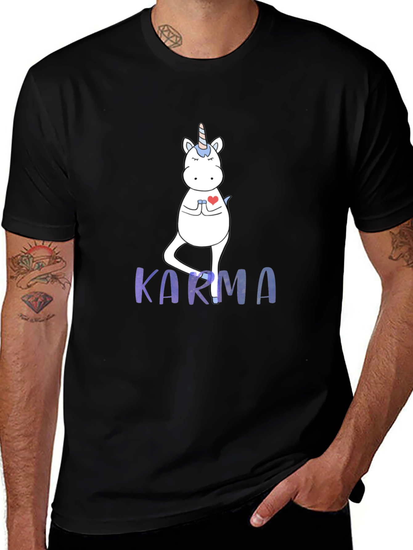 Variant 6 of Karma Unicorn Men's Graphic Tee