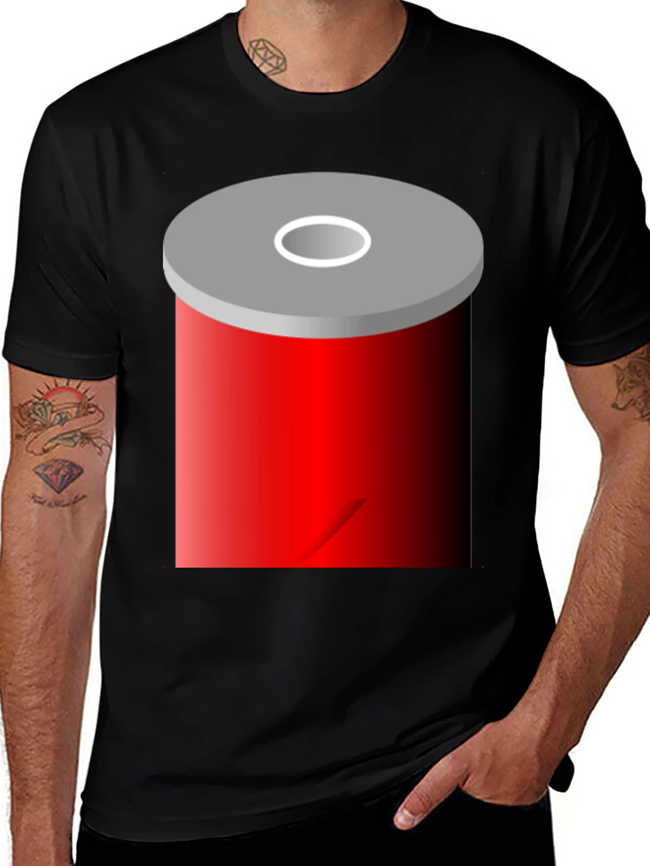 Variant 28 of Red Can Graphic Tee - Trendy & Unique!