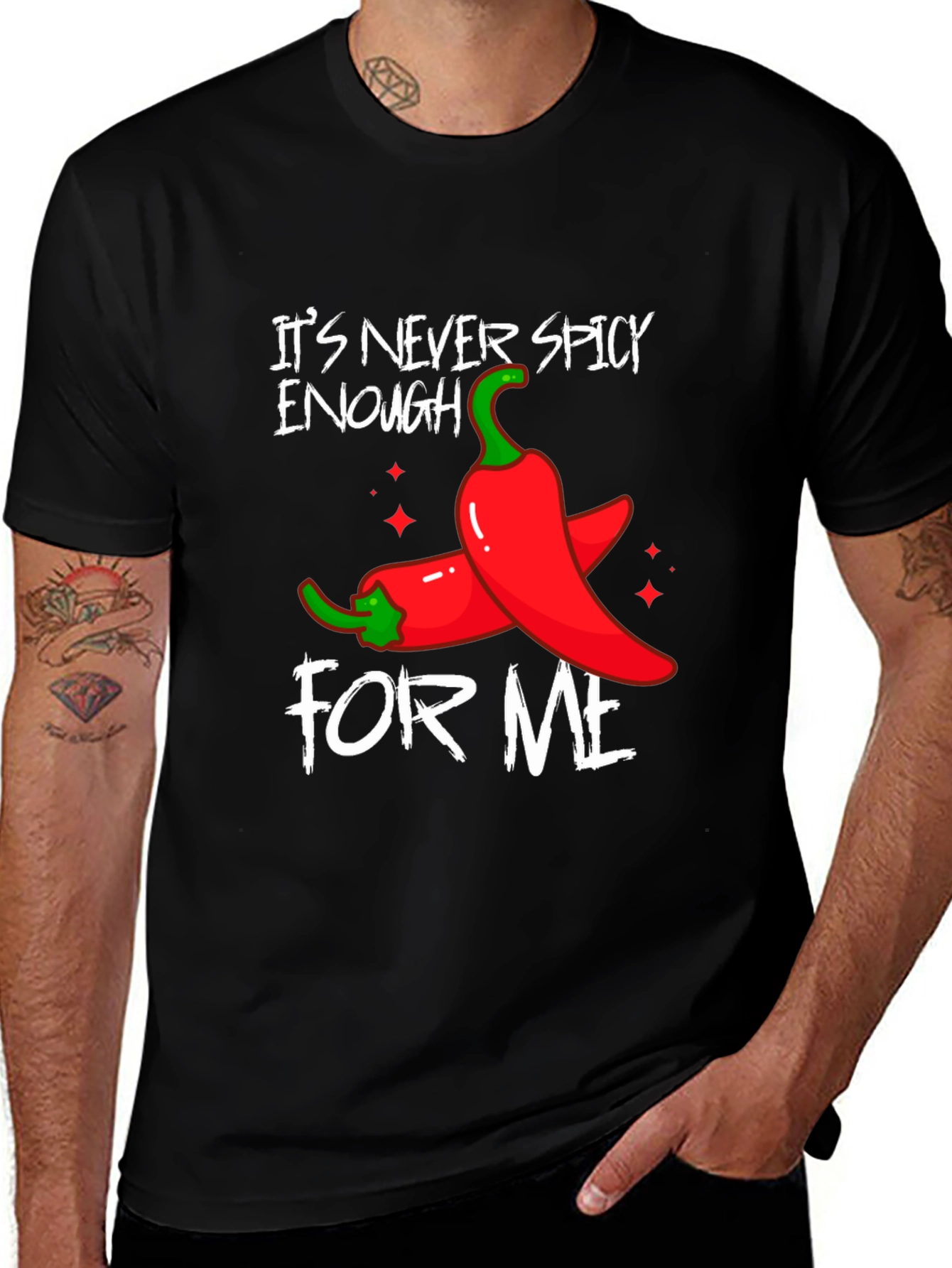 Spicy Food Lover T-Shirt - "It's Never Spicy Enough"