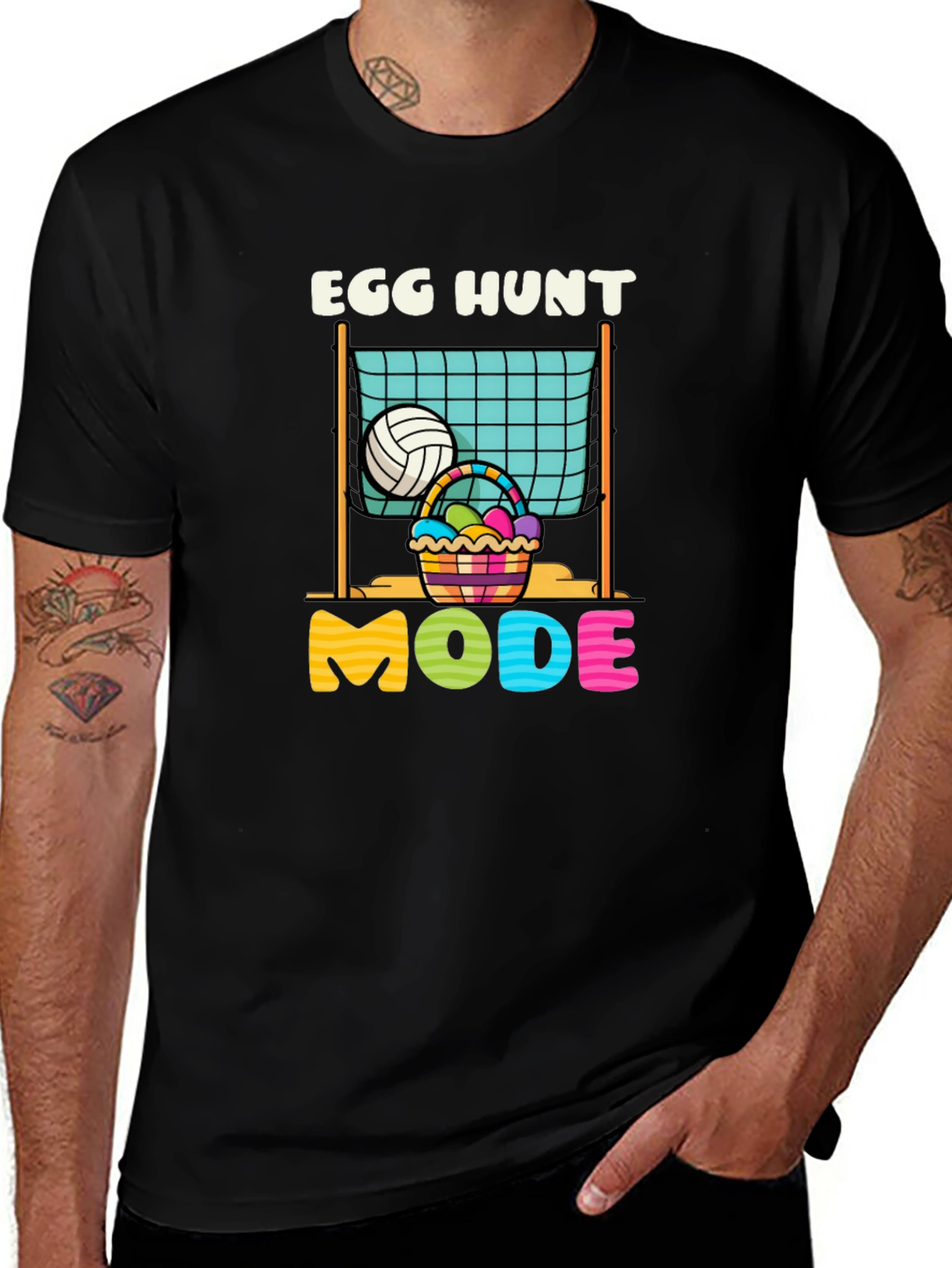 Egg Hunt Mode Volleyball Easter T-Shirt