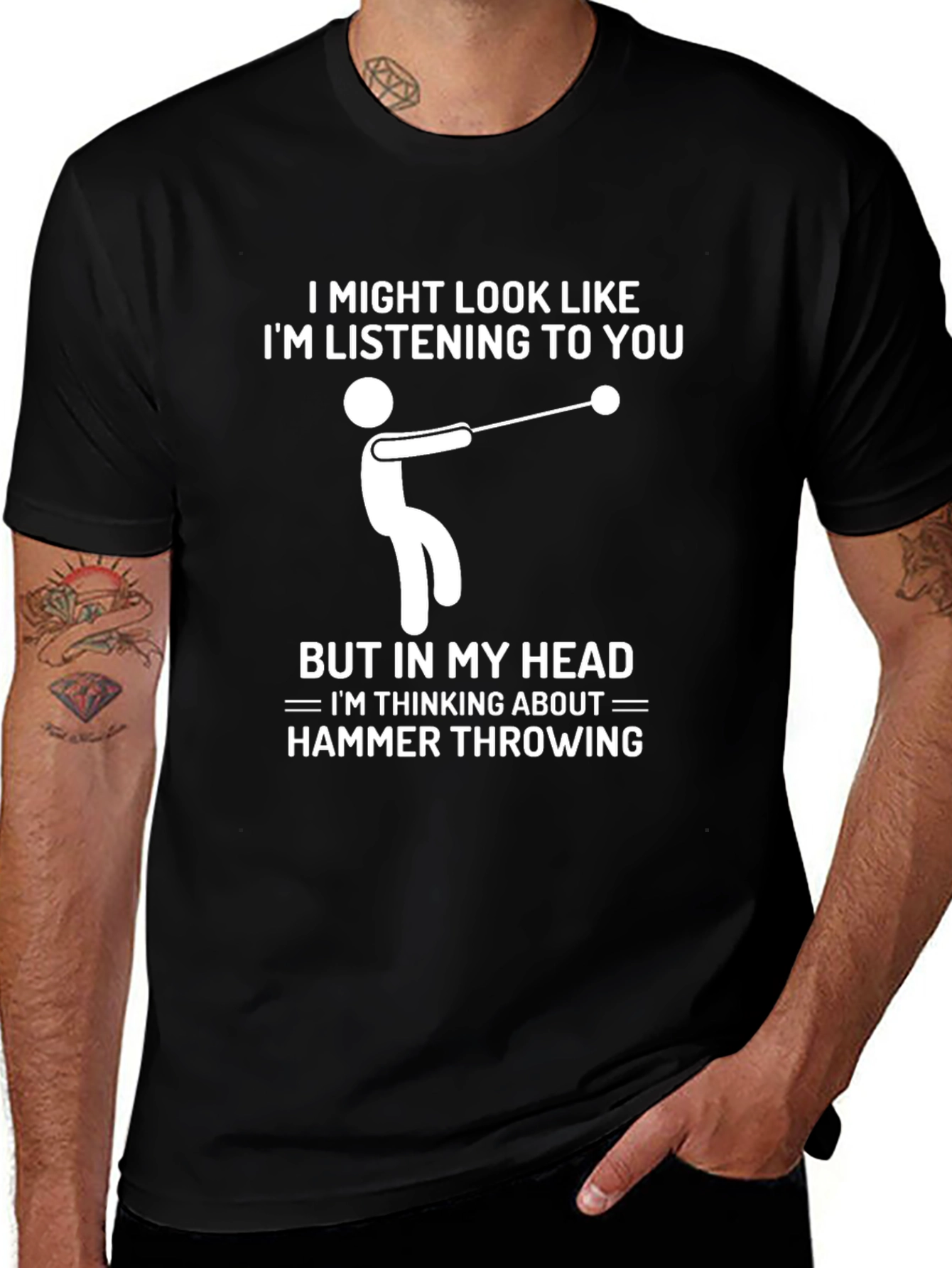 Variant 4 of Hammer Throwing T-Shirt: I'm Thinking About It