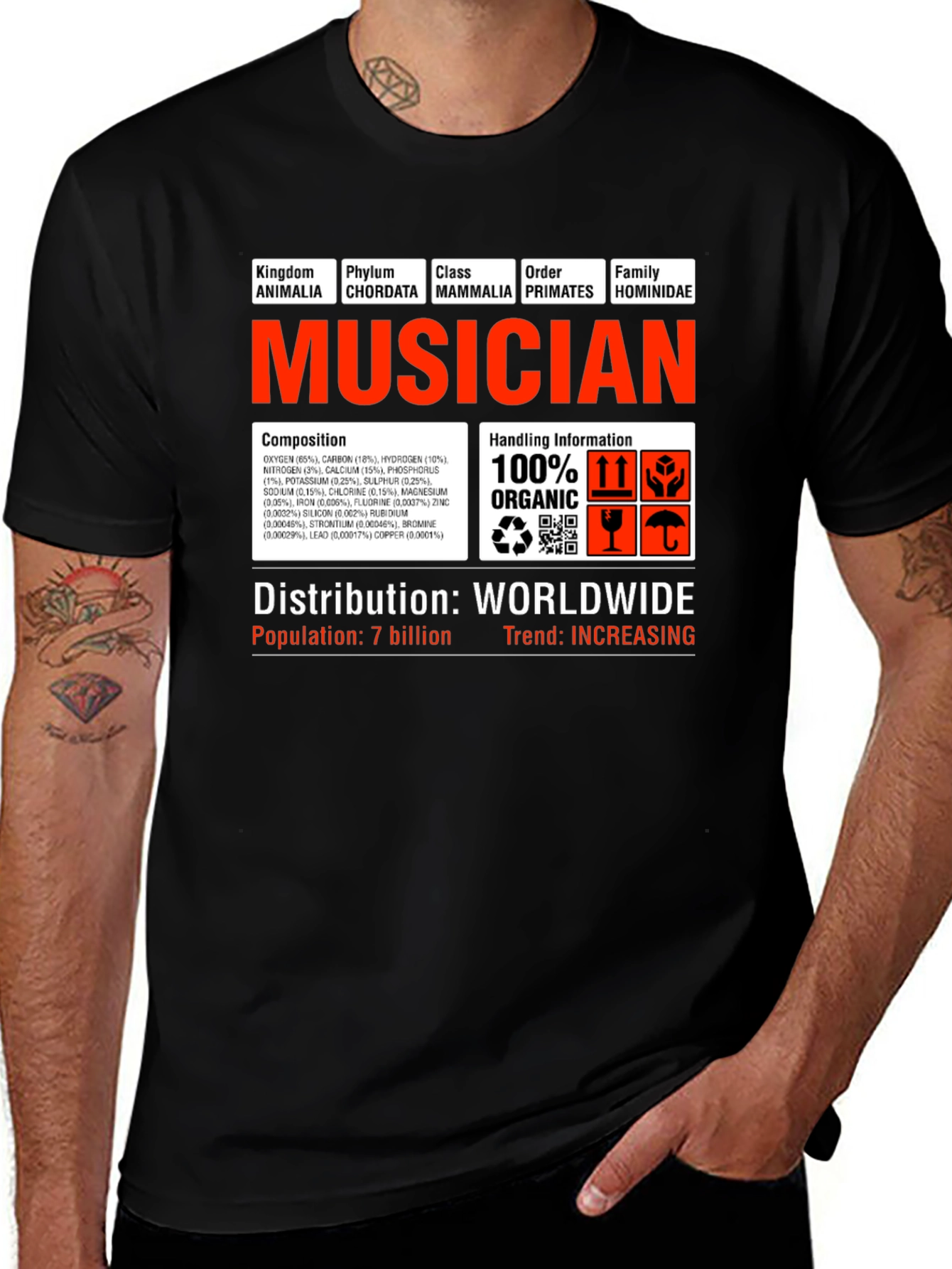 Variant 21 of Musician T-Shirt - Funny Science Biology Graphic Tee