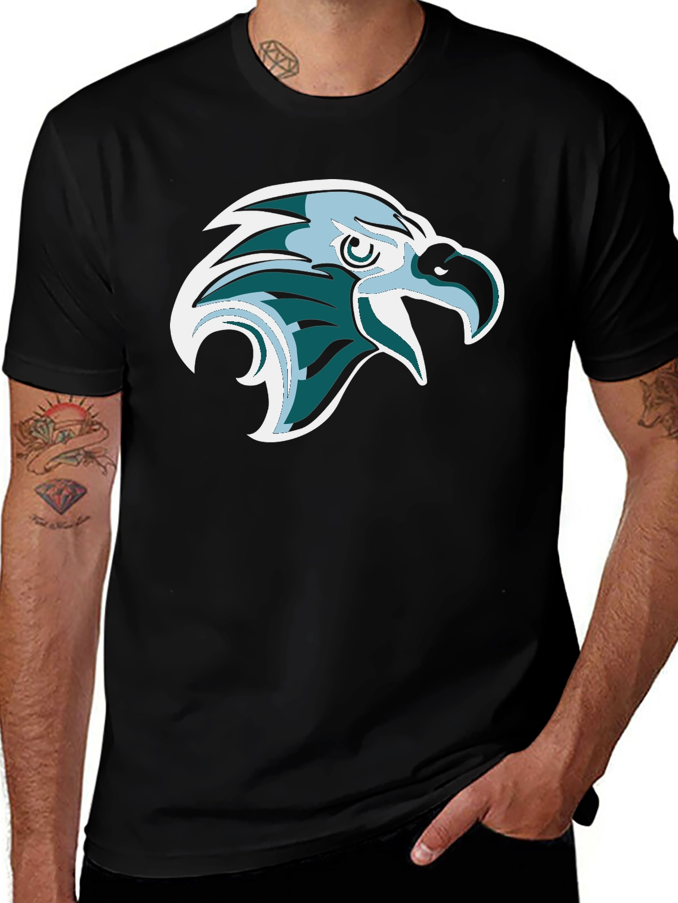 Variant 16 of Eagle Graphic Black T-Shirt