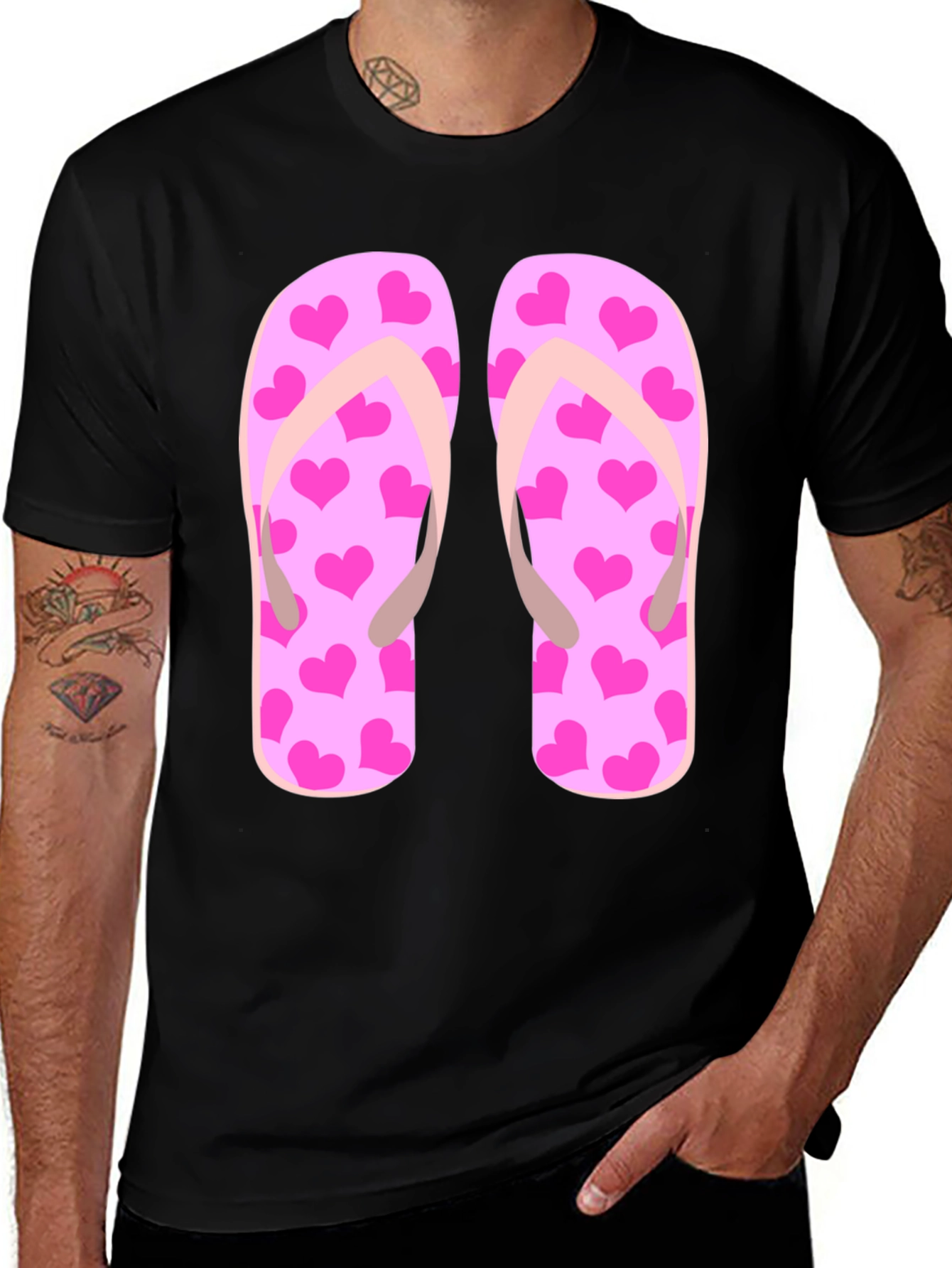 Variant 12 of Flip Flop Heart Print Tee