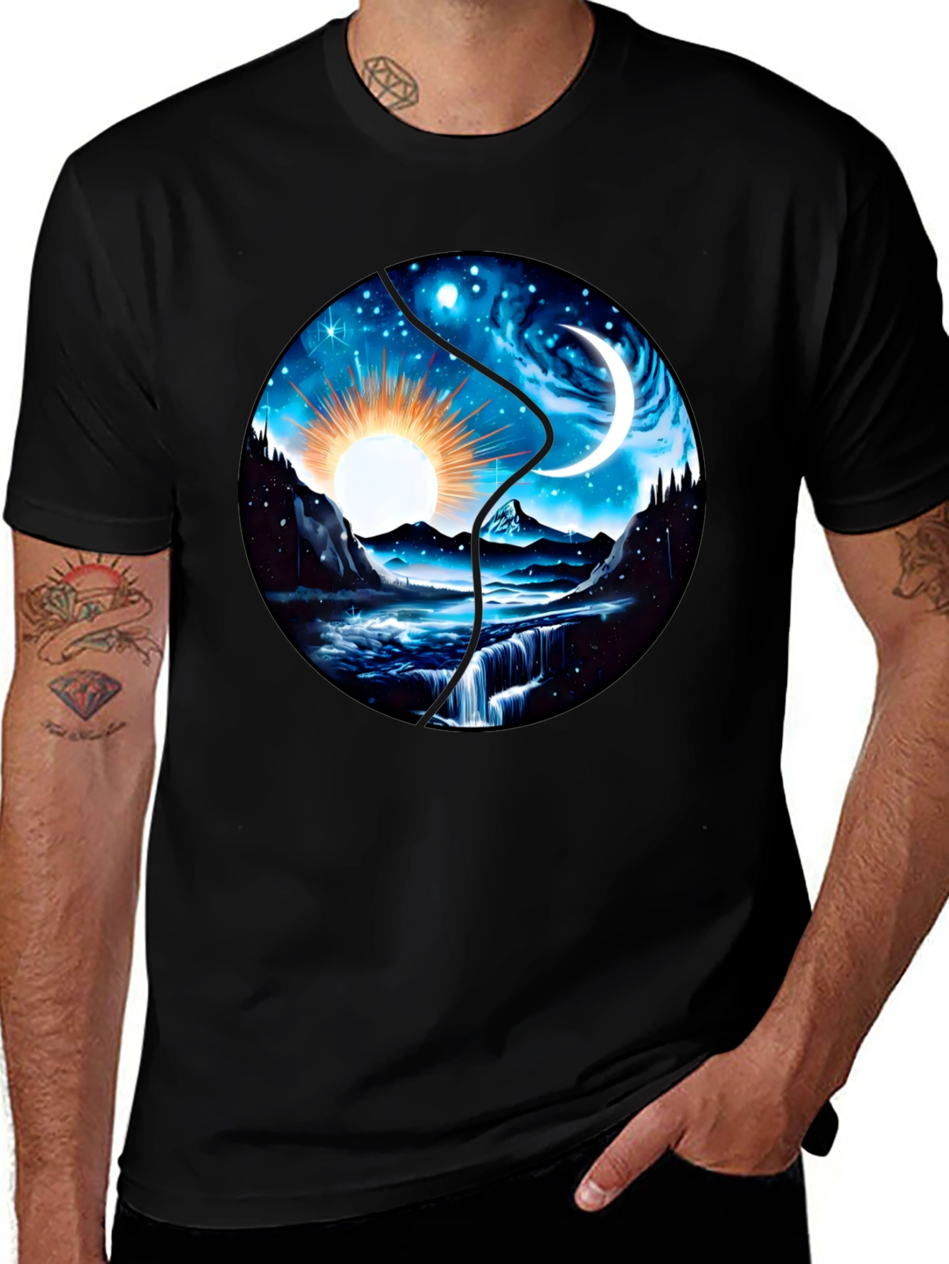 Yin Yang Sun and Moon T-Shirt