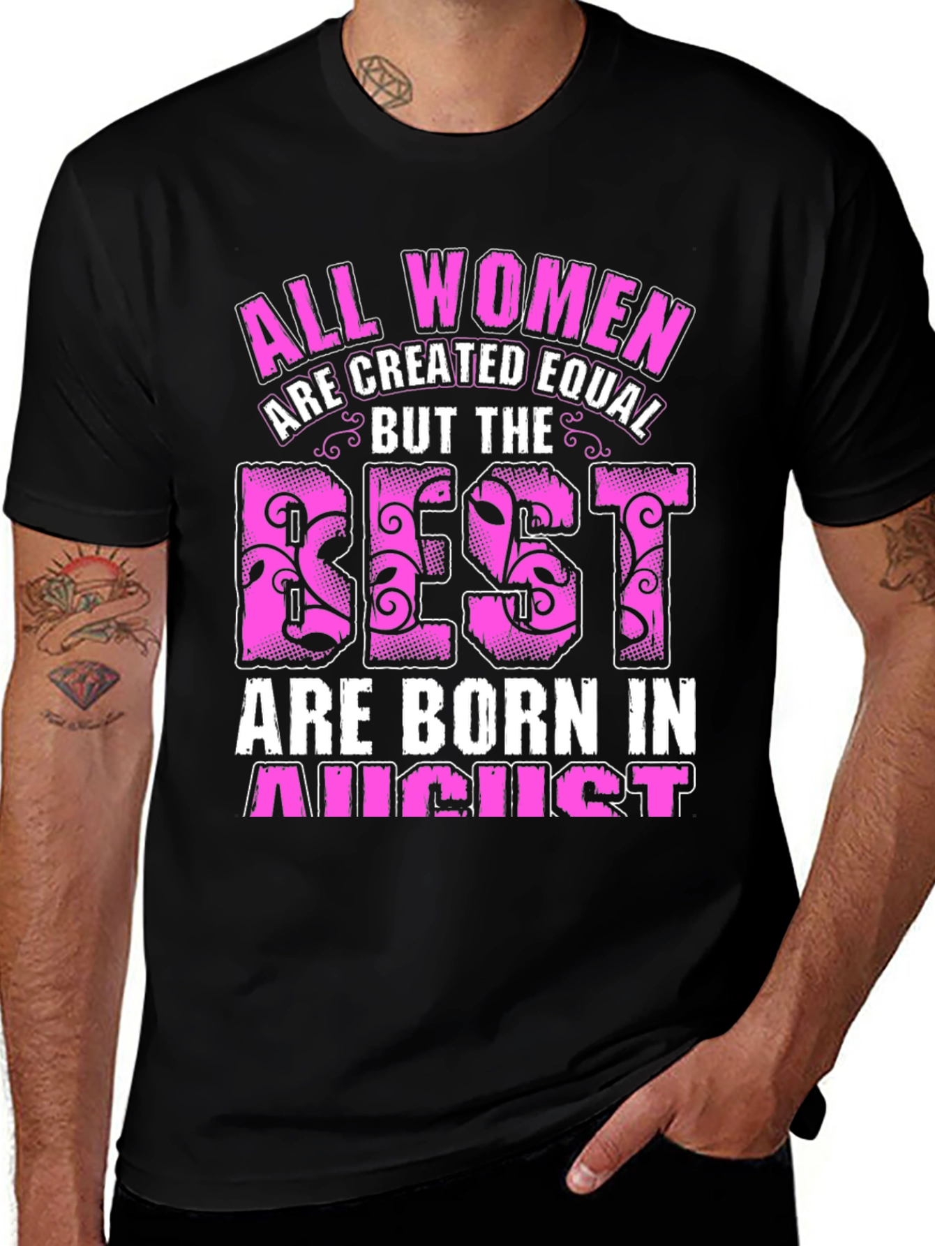 All Women Created Equal August Birthday T-Shirt