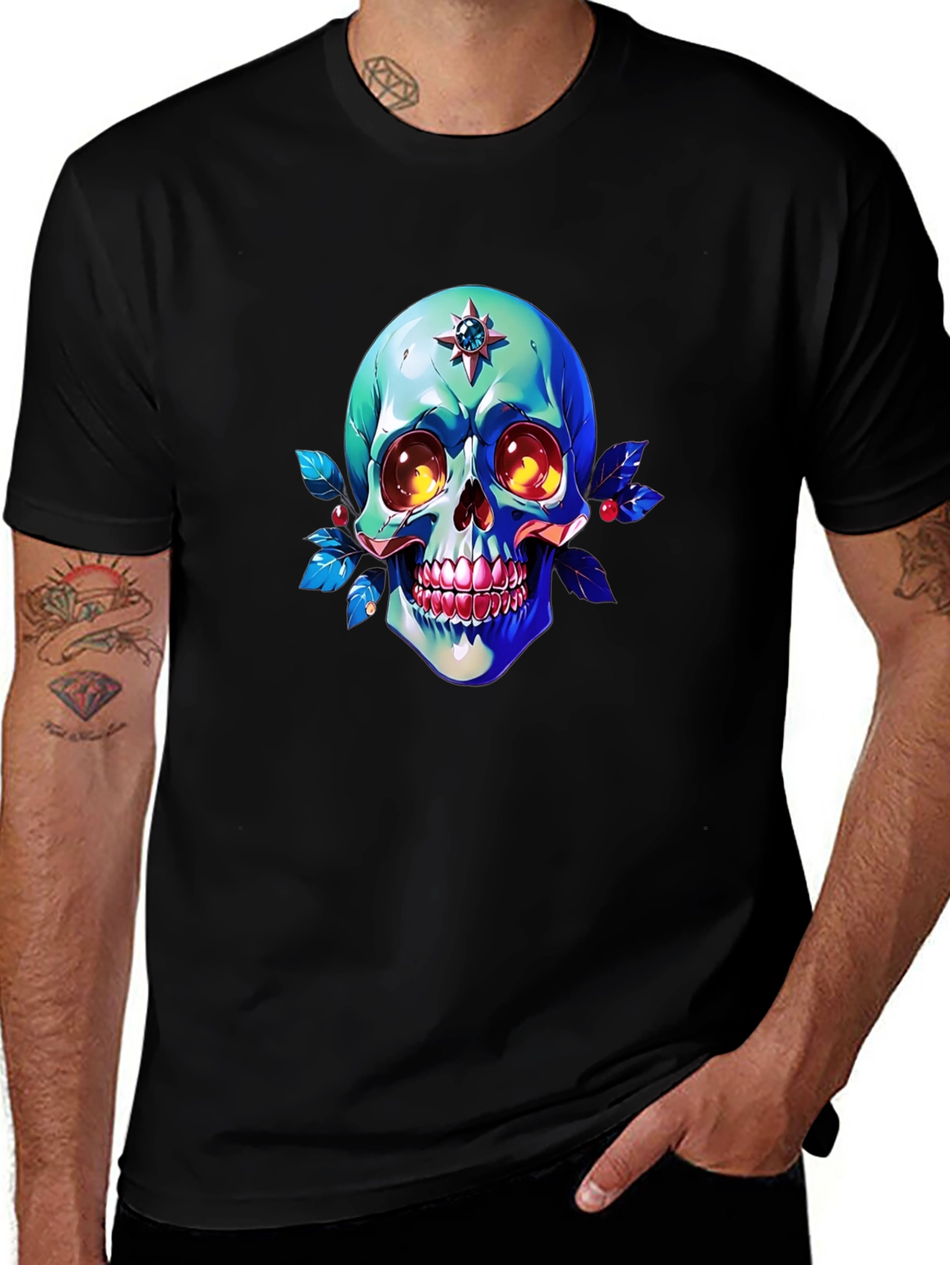 Variant 16 of Skull Graphic Print Tee