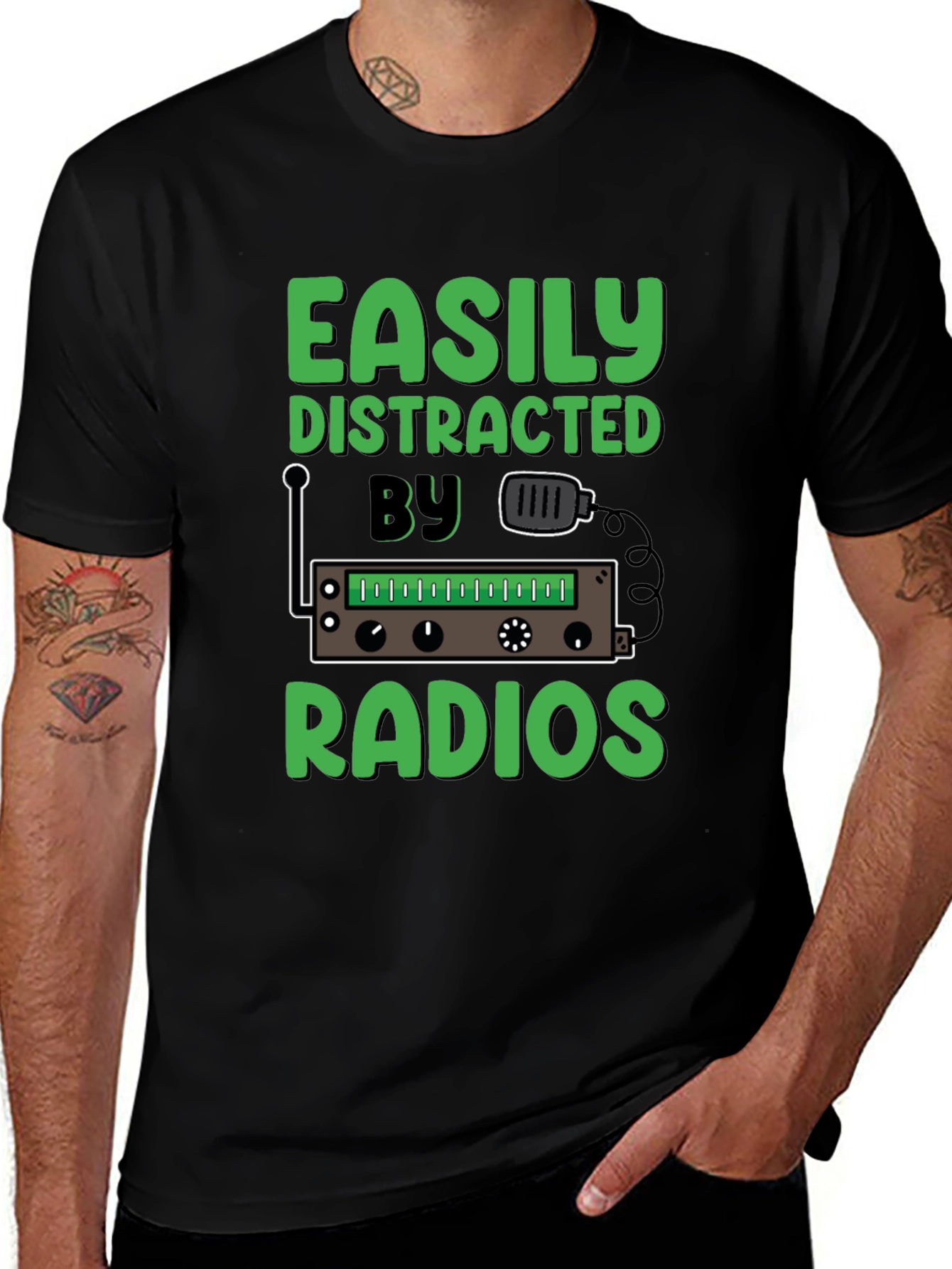 Variant 15 of Easily Distracted By Radios T-Shirt