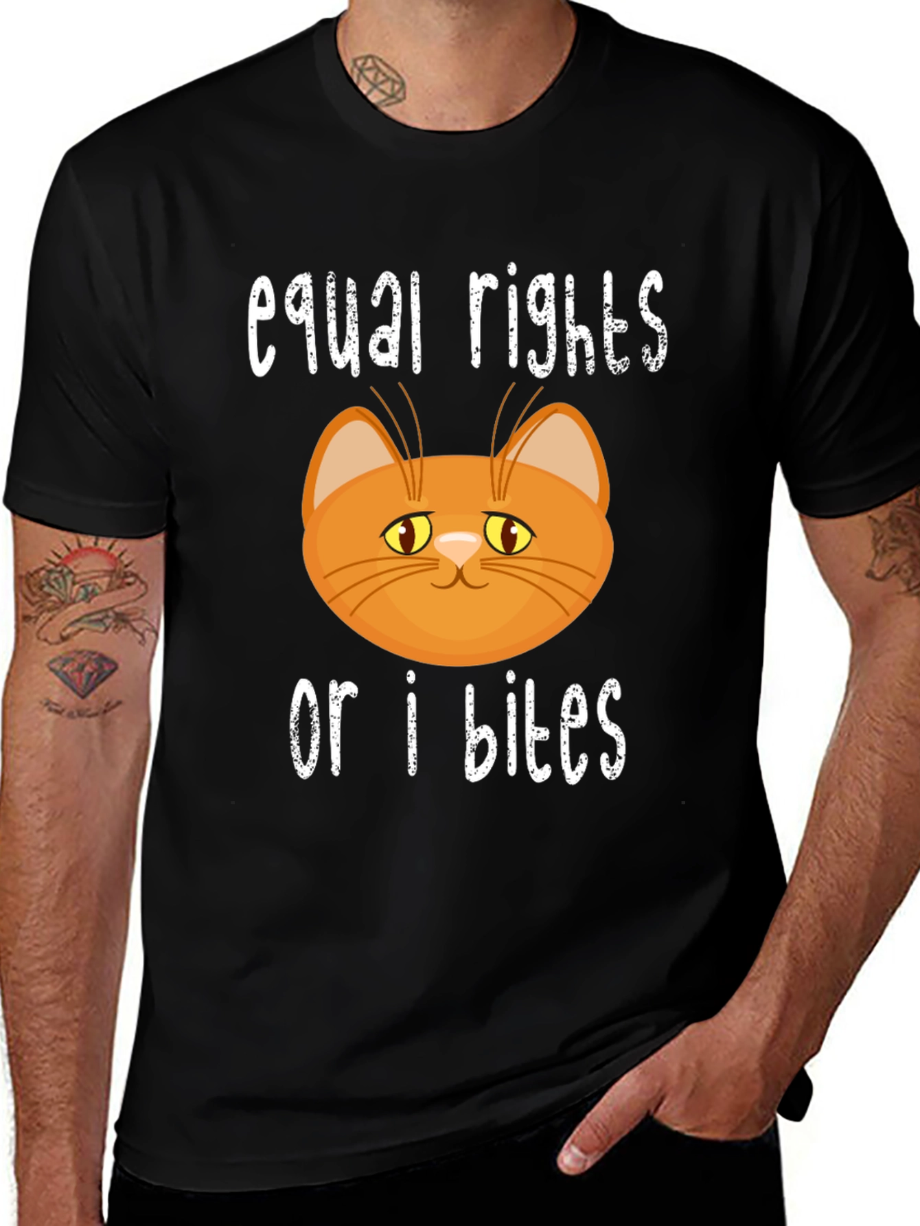 Variant 27 of Equal Rights Cat T-Shirt - Funny Animal Tee