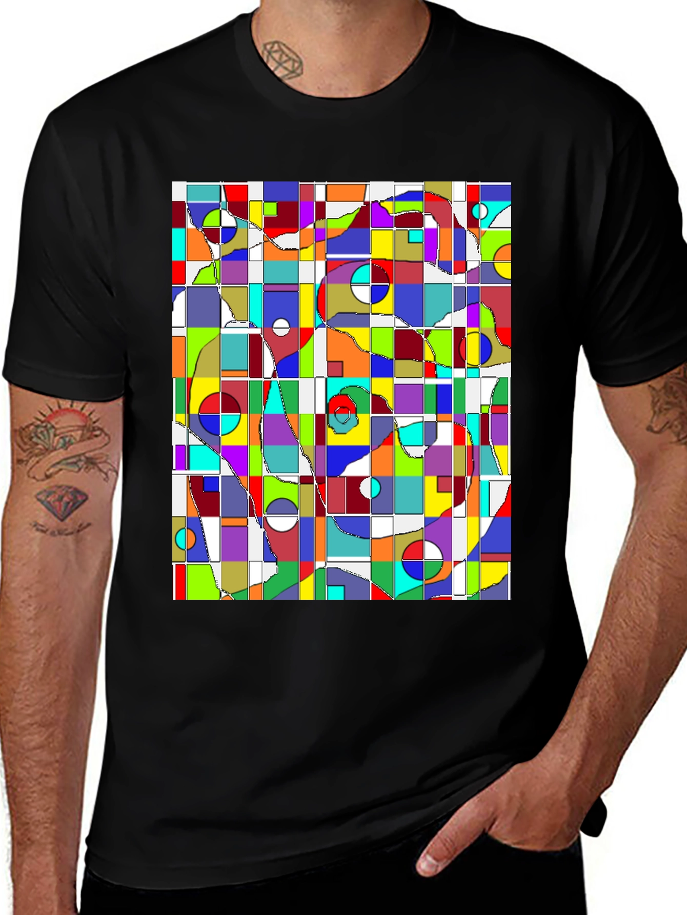Variant 16 of Abstract Art T-Shirt - Geometric Colorful Design