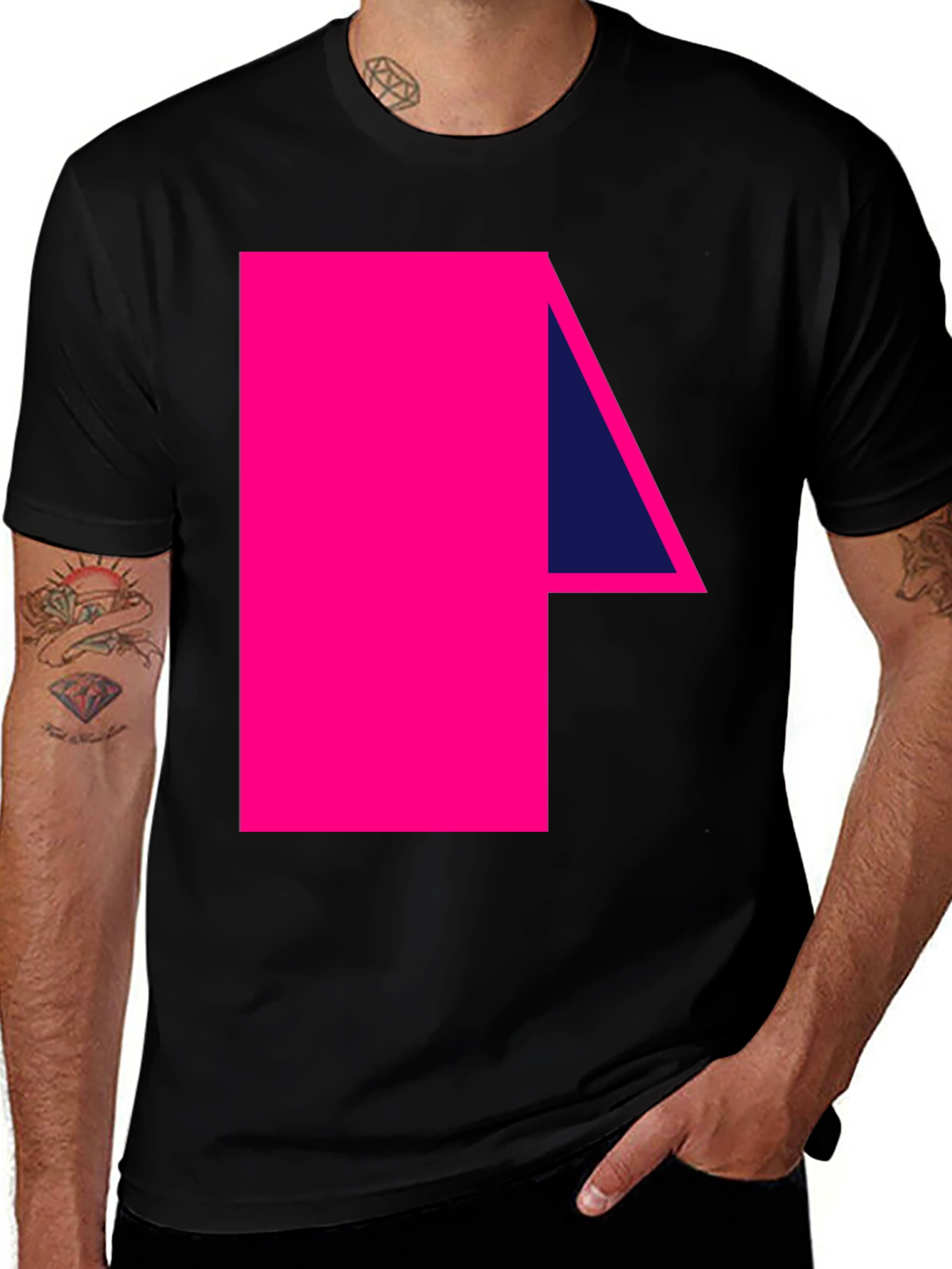 Variant 14 of Abstract Graphic Print Tee - Modern Art Shirt