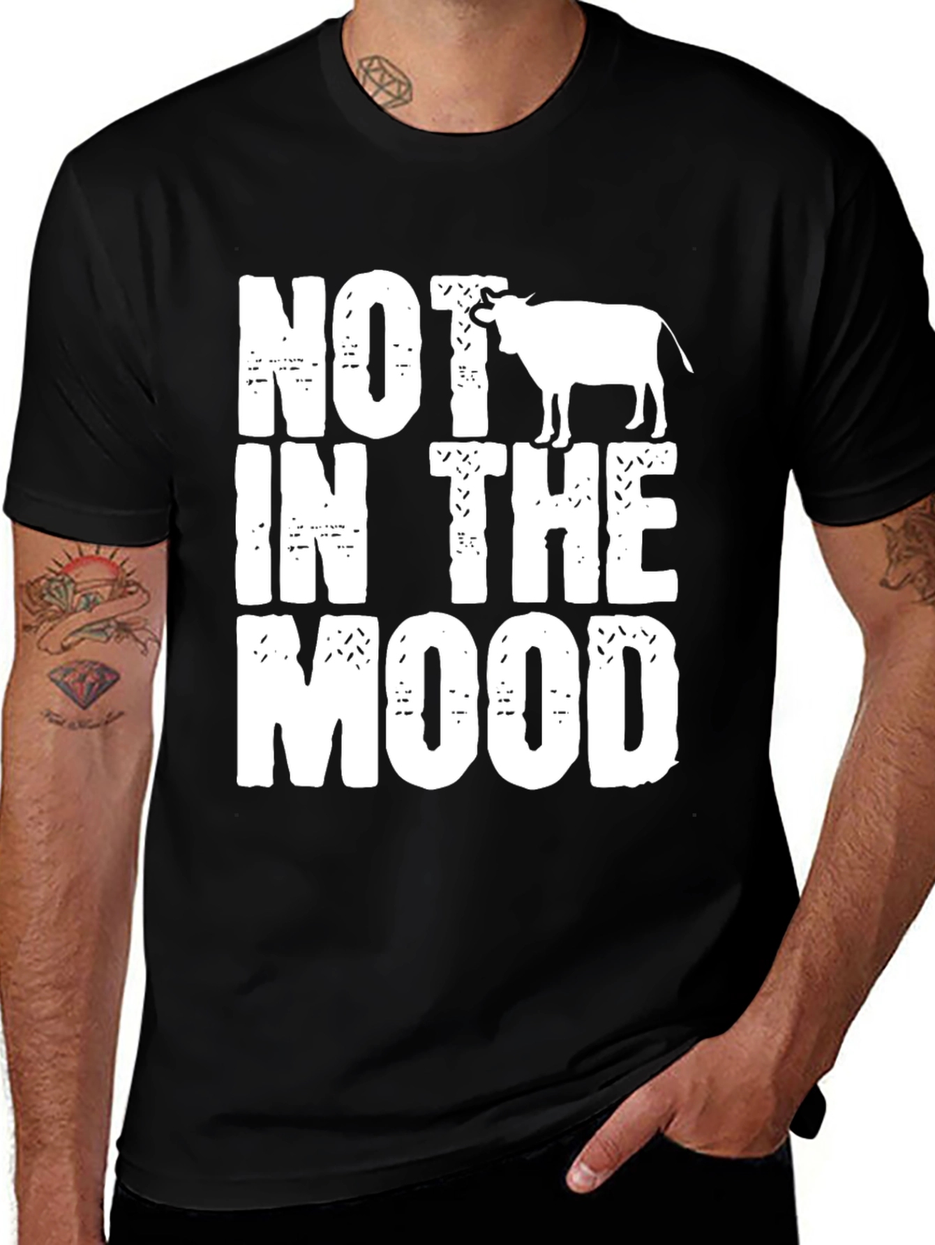 Variant 24 of Not In The Mood Funny Cow Graphic T-Shirt