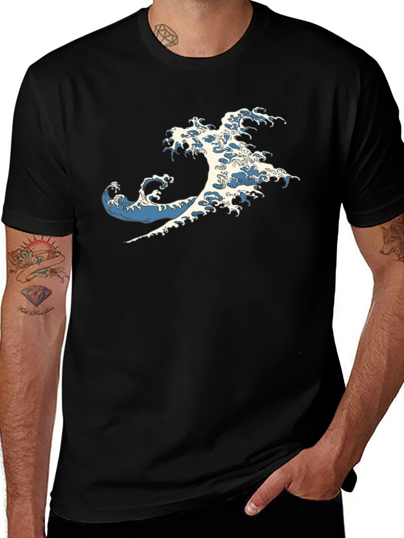 Variant 8 of Great Wave T-Shirt - Stylish Graphic Tee