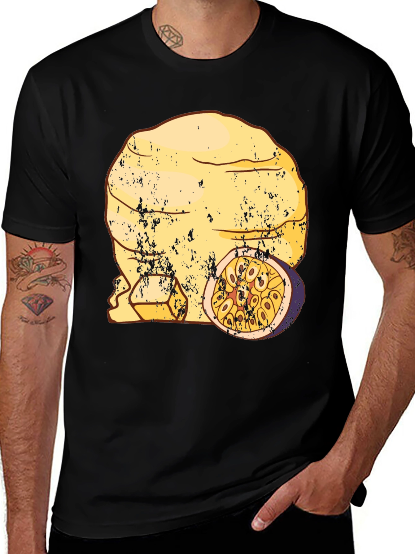 Variant 17 of Exotic Fruit Graphic Tee - Passion Fruit Design