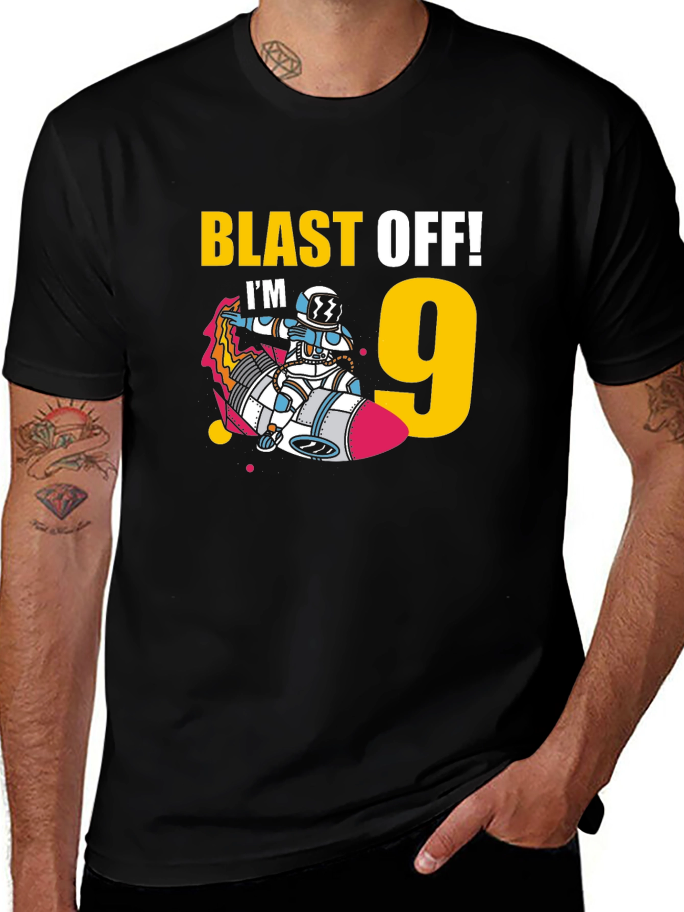 Variant 24 of Blast Off I'm 9 Birthday T-Shirt
