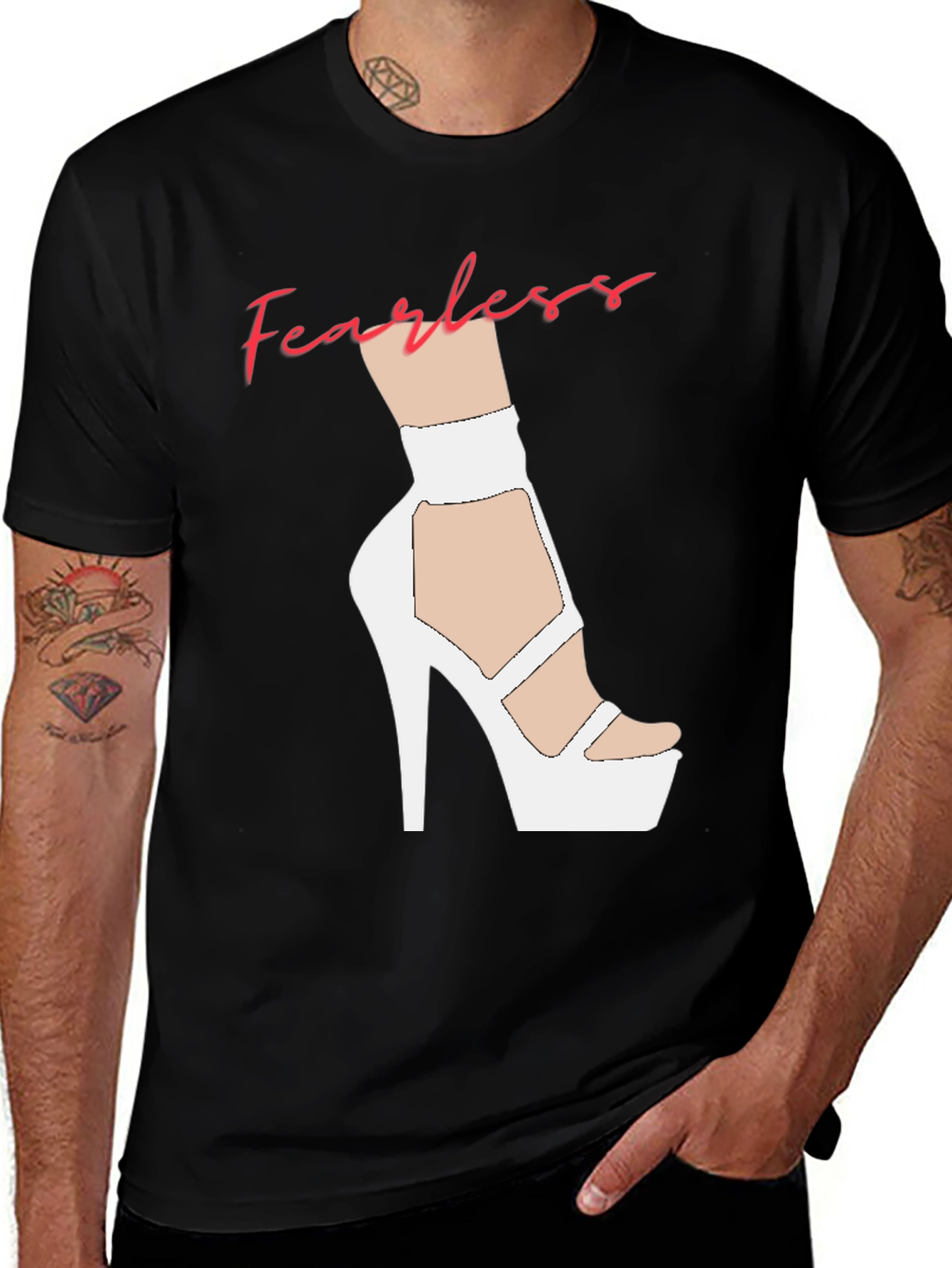 Variant 2 of Fearless High Heel Graphic T-Shirt