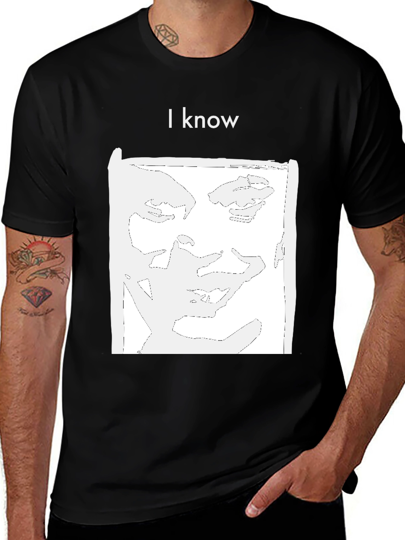 Variant 24 of I Know Graphic Tee - Black Unisex T-Shirt