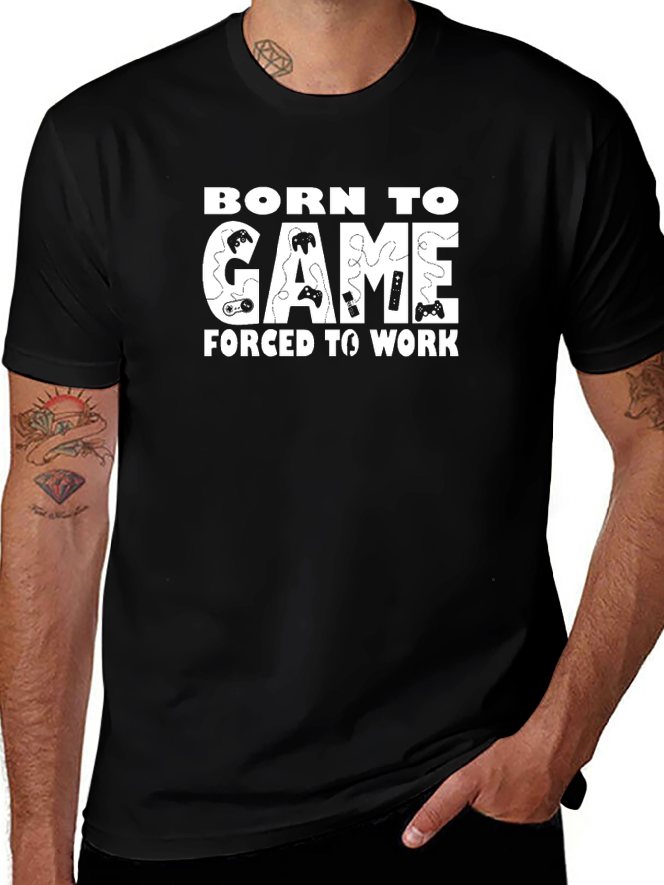Variant 5 of Born to Game T-Shirt - Gamer Tee