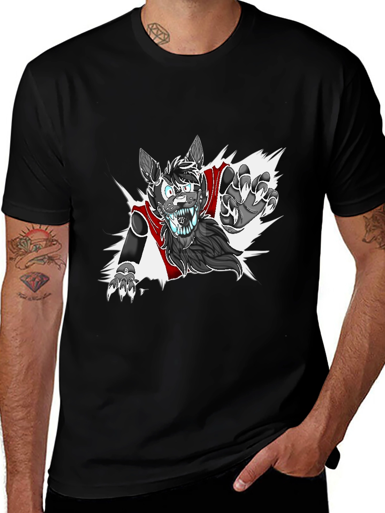 Variant 5 of Wolf Graphic Tee - Unleash Your Wild Side