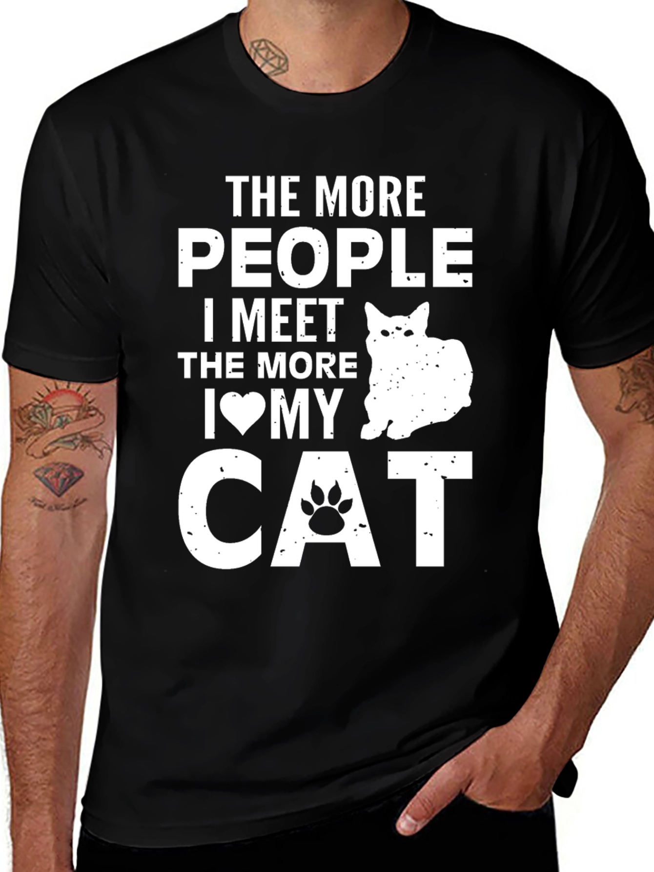 Variant 16 of The More People I Meet I Love My Cat T-Shirt