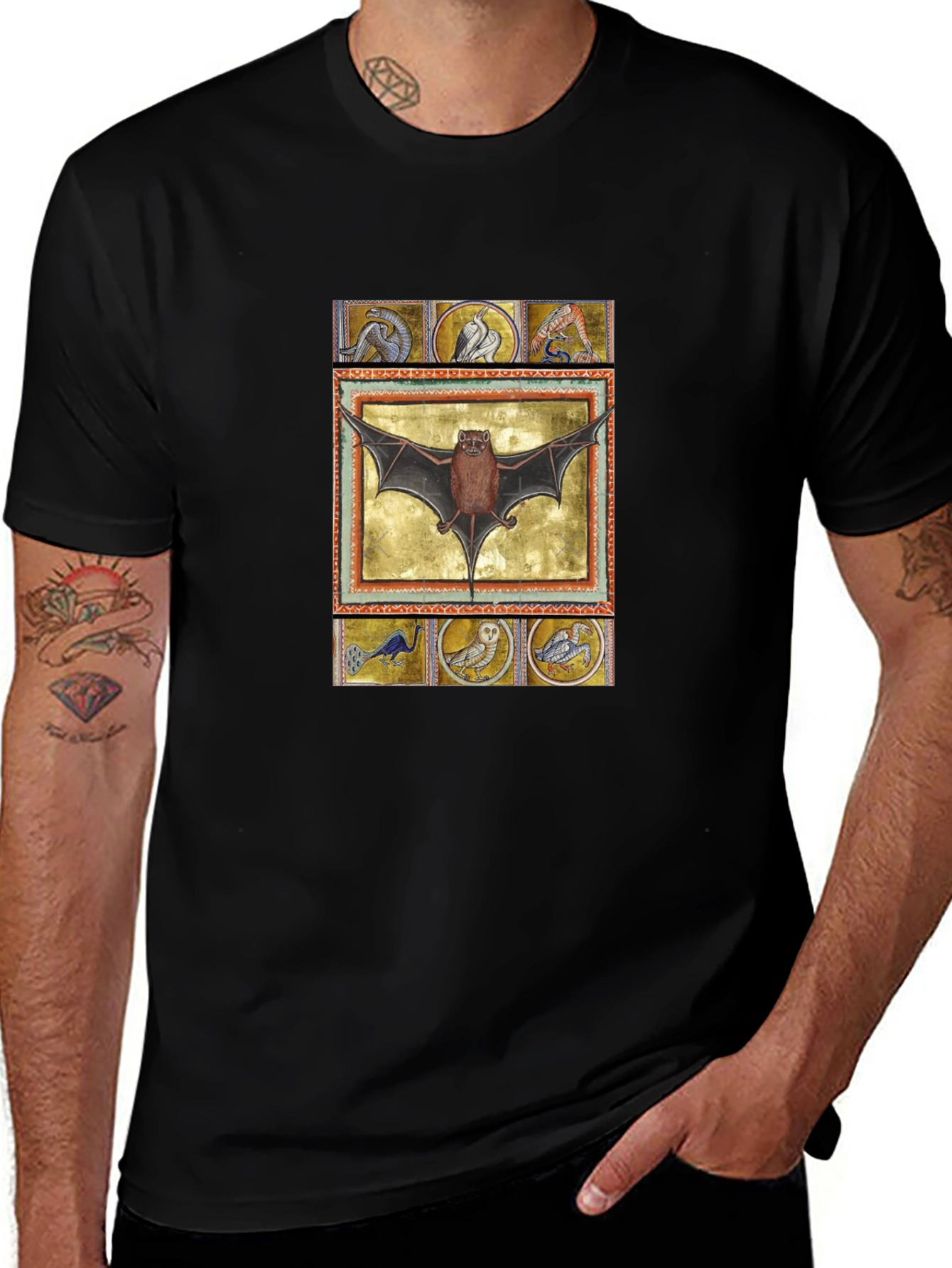 Variant 22 of Medieval Bat Art T-Shirt - Unique Graphic Tee