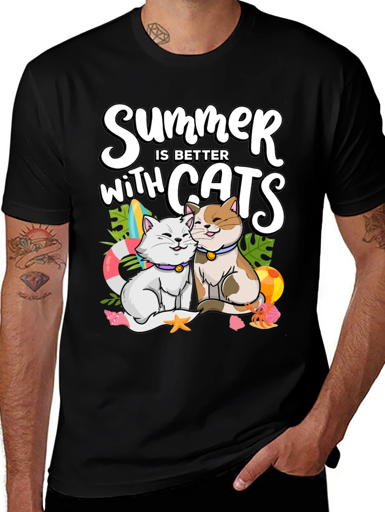 Variant 25 of Summer Cats T-Shirt: Better with Cats!