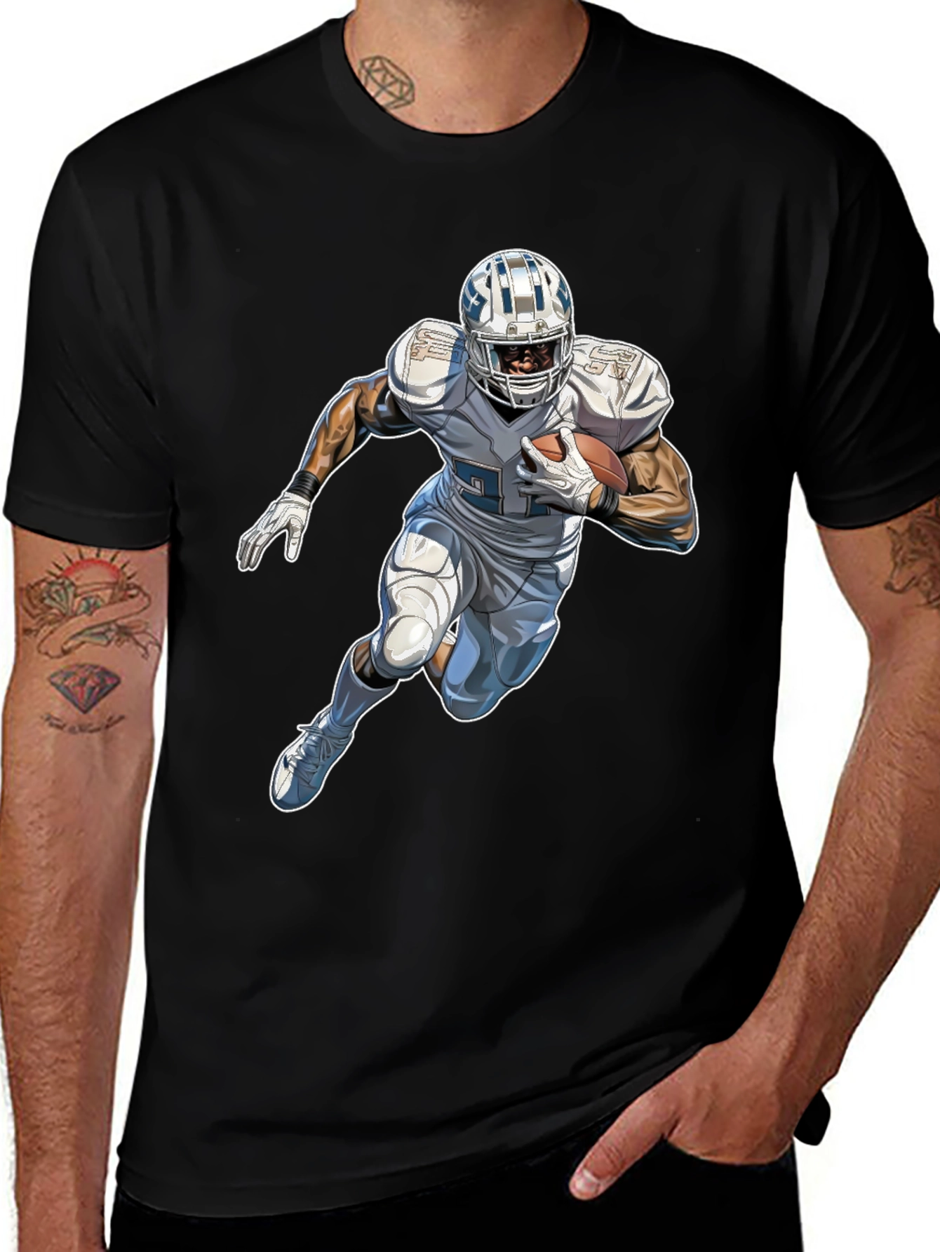 Variant 21 of Football Player Graphic T-Shirt