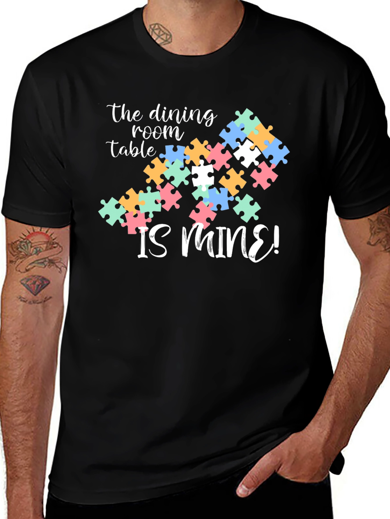 Variant 22 of Dining Room is Mine Autism Puzzle T-Shirt
