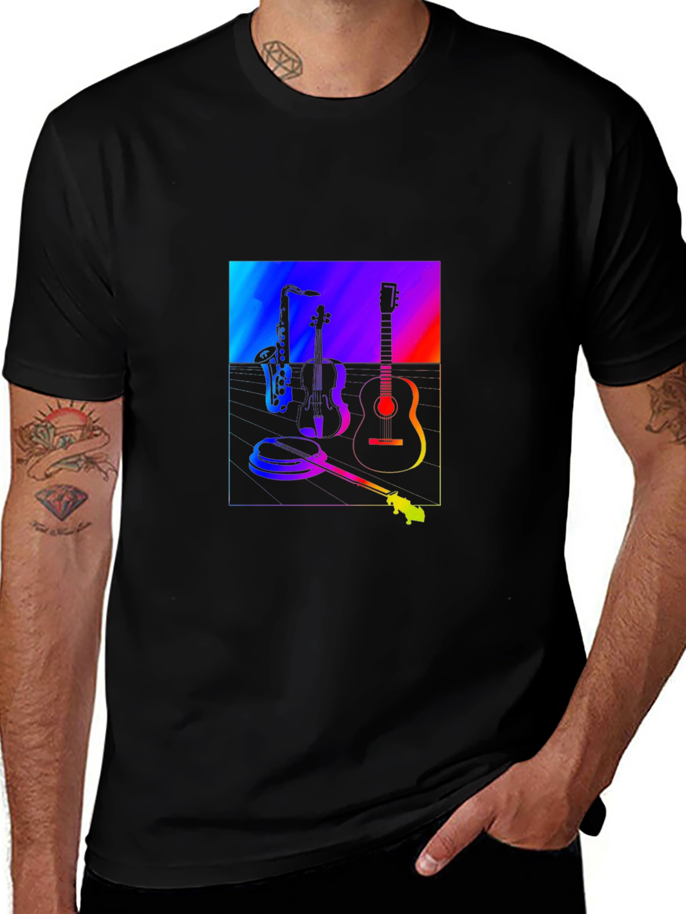 Variant 8 of Musician's Rainbow: Cool Graphic T-Shirt