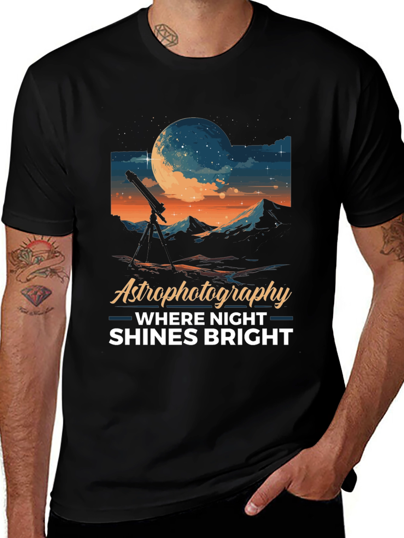 Variant 11 of Astrophotography Night Shines Bright T-Shirt