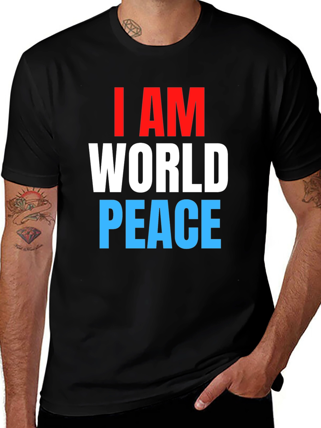 I AM World Peace Black T-Shirt
