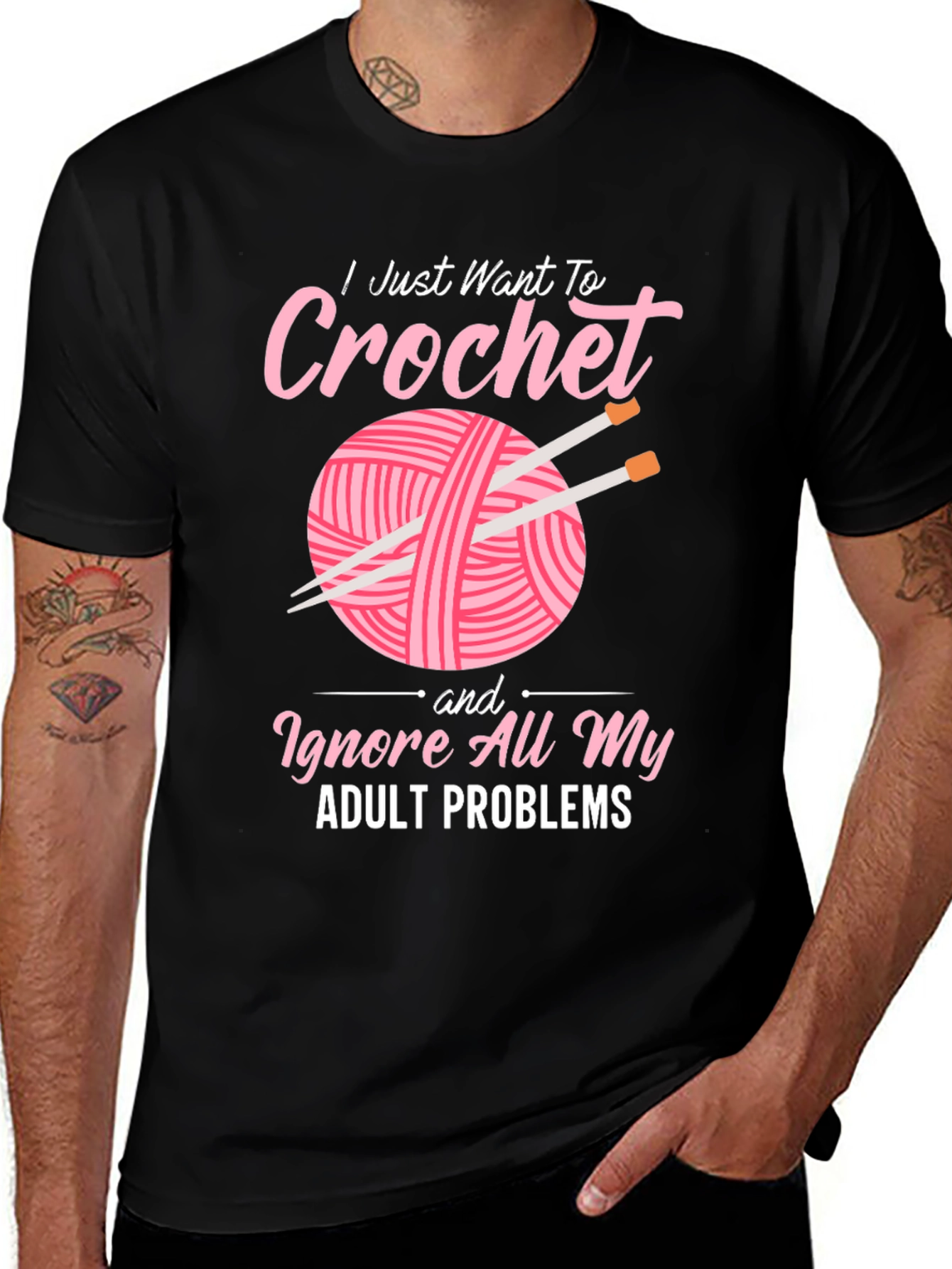 Crochet Lover T-Shirt: Ignore Adult Problems in Style