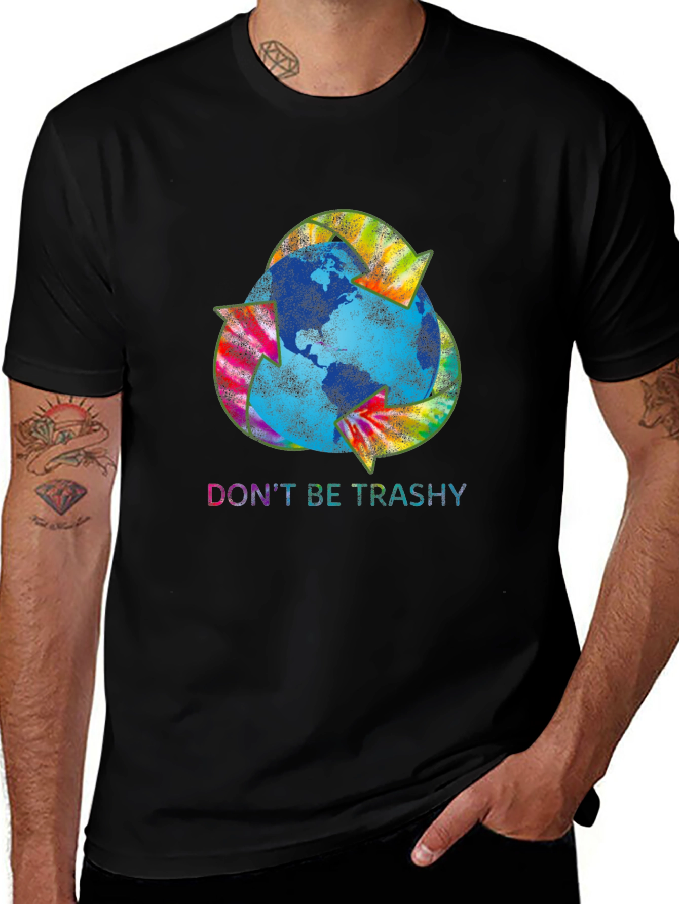 Variant 14 of Eco-Friendly Recycle Earth Graphic T-Shirt