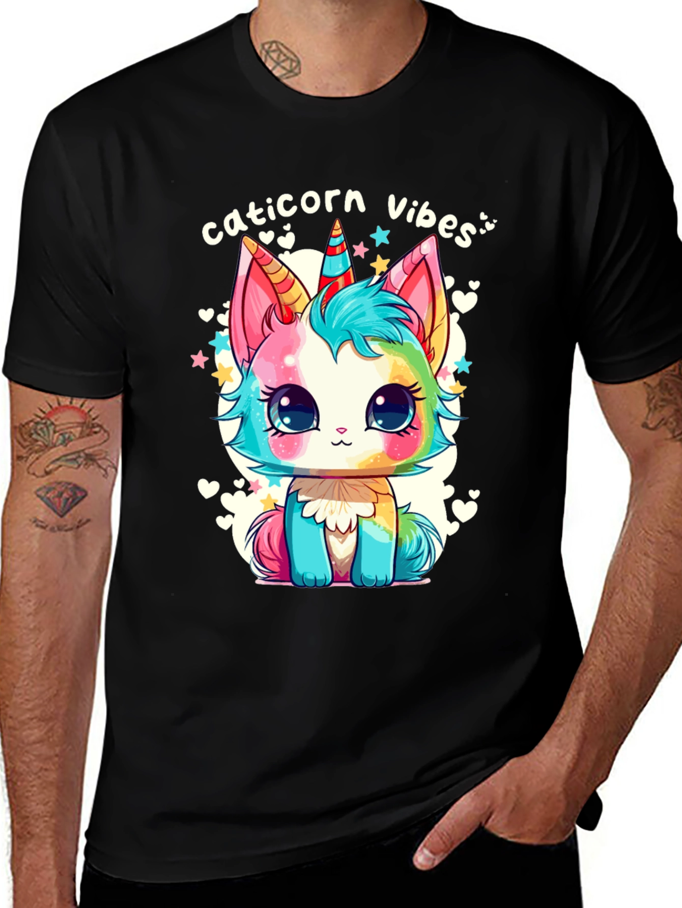 Caticorn Vibes Tee - Cute Cat Unicorn T-Shirt