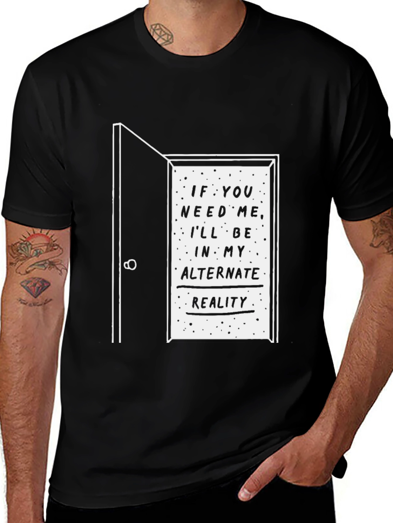 Variant 2 of Alternate Reality Graphic Tee - Black T-Shirt