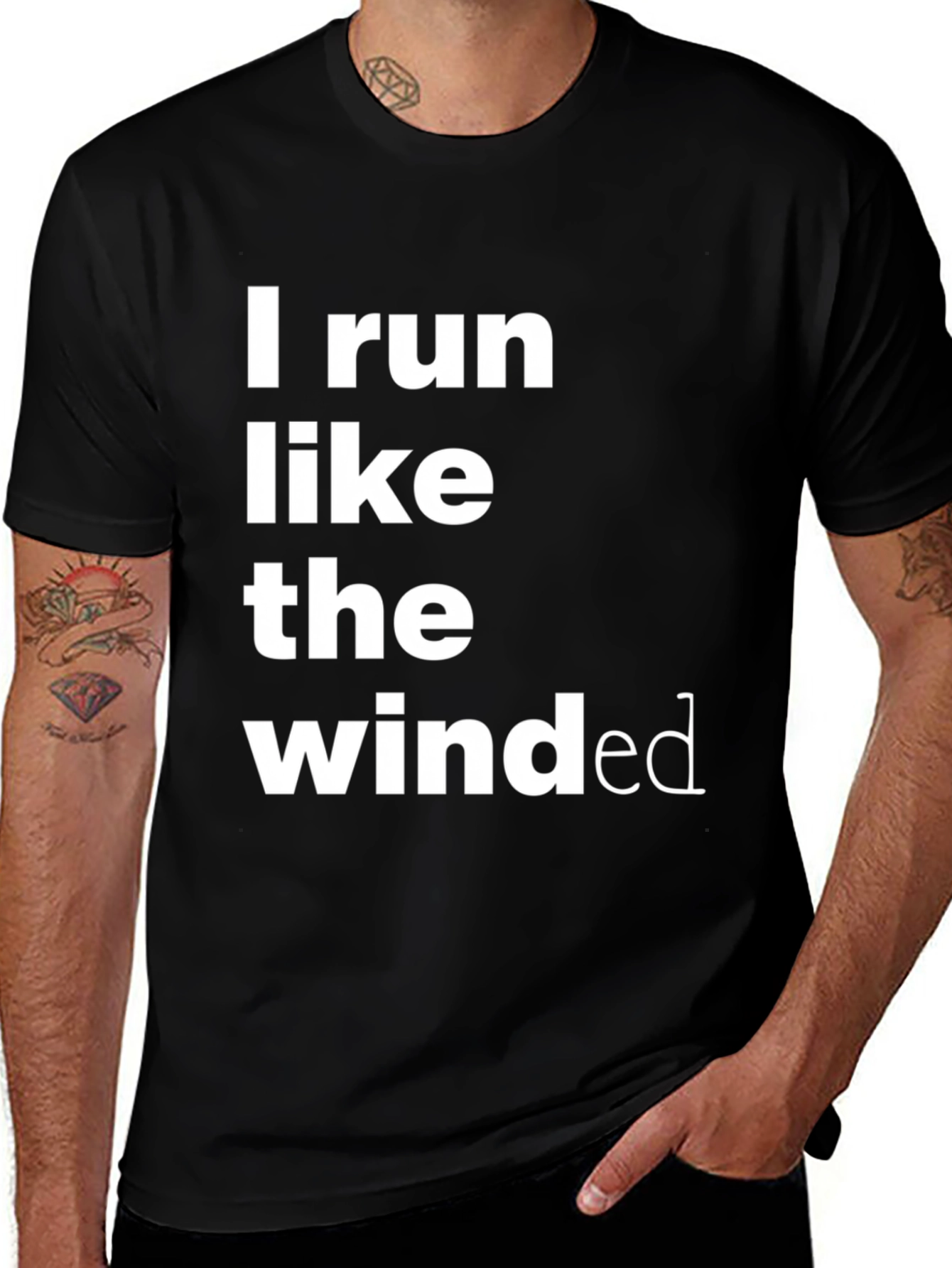Variant 19 of Funny "I Run Like the Winded" Graphic T-Shirt
